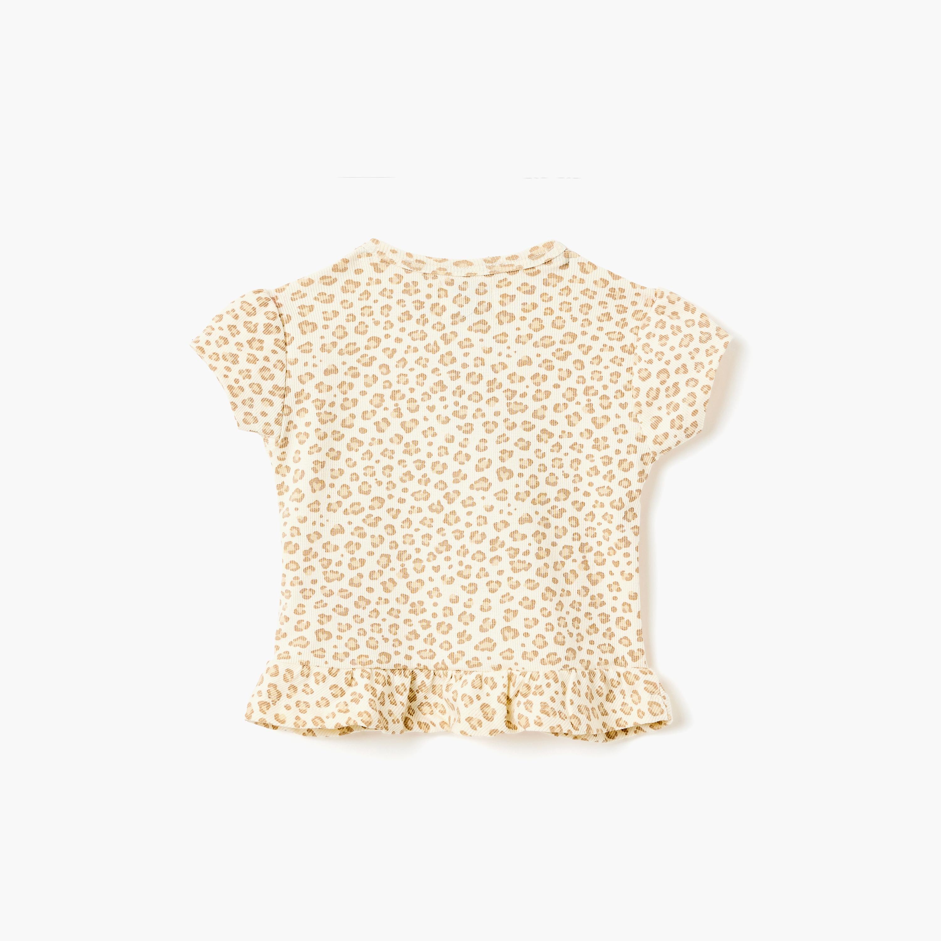 Dirkje Little Leopard Ruffle Top & Soft Twill Joggers Set-girls-clothing-setsandcoords-image-5