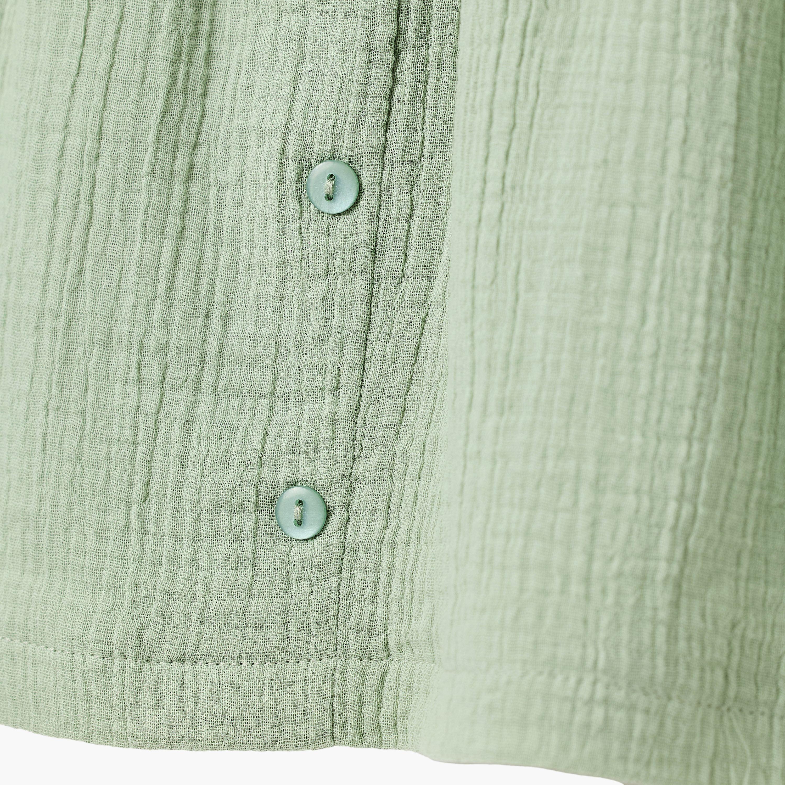 Dirkje Mint Muslin Frill-Collar Dress & matching Headband Set-girls-clothing-dressesandjumpsuits-image-7