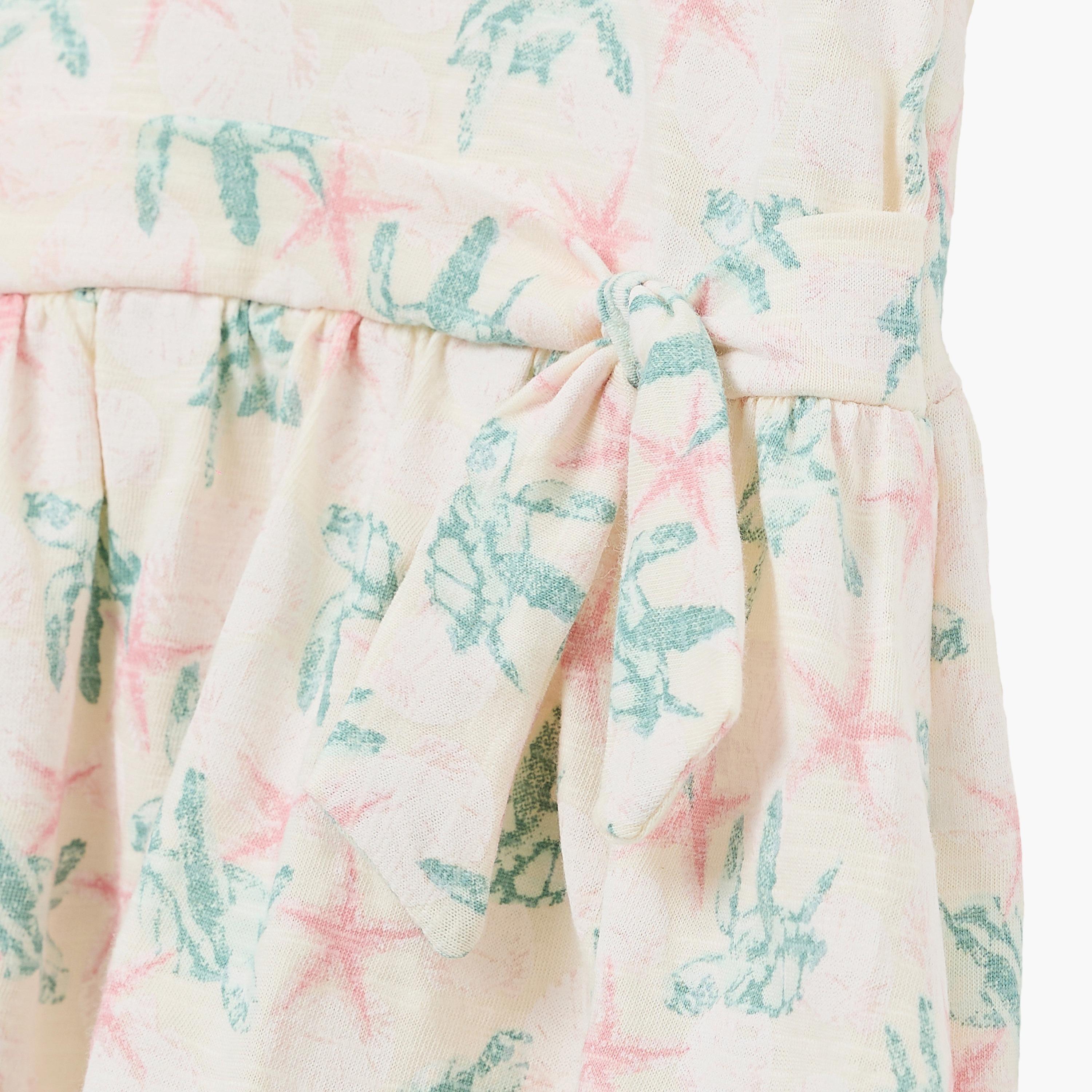 Dirkje Turtle & Starfish Print Tie-Front Dress-girls-clothing-dressesandjumpsuits-image-6