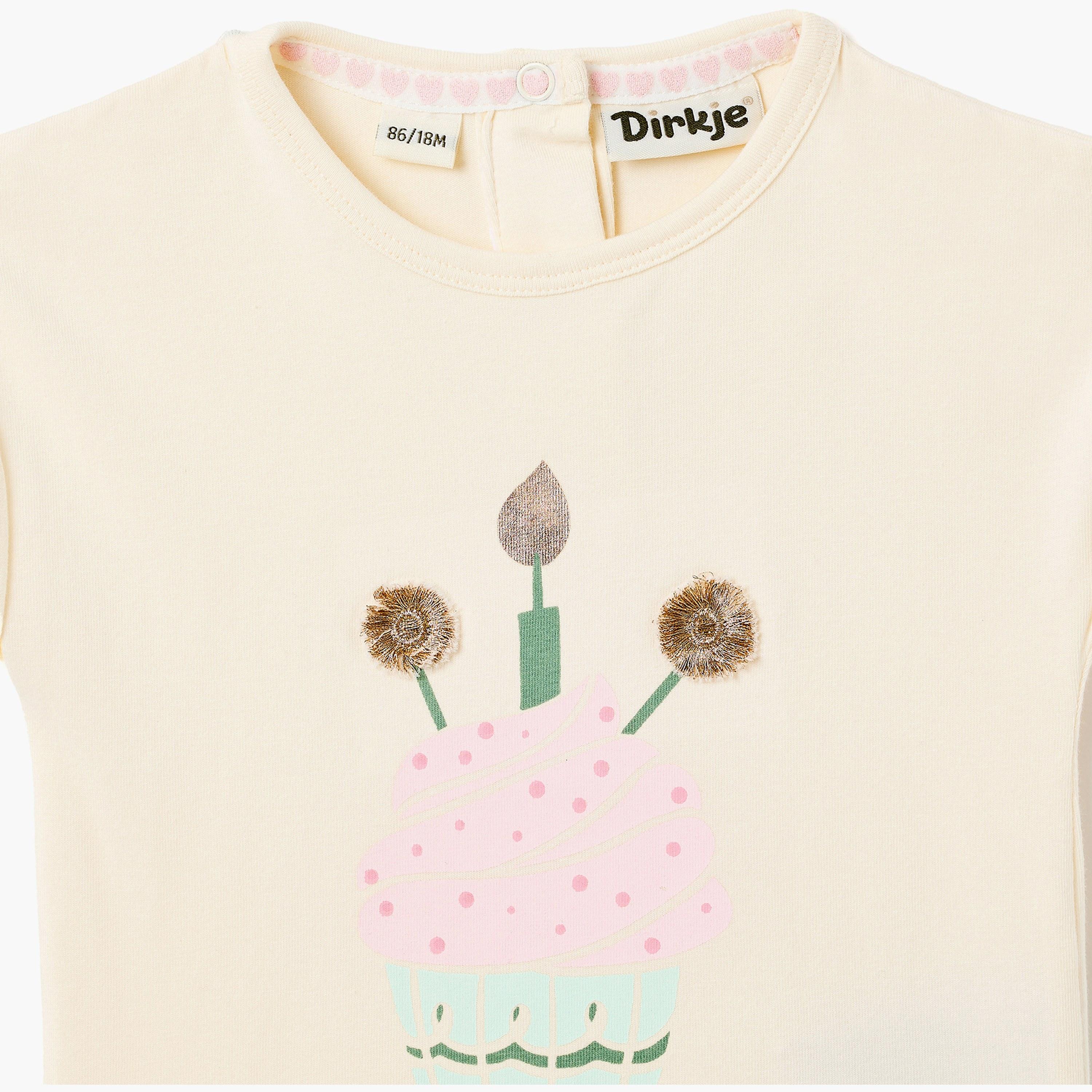 طقم بلوزة بكشكشة وشورت من قماش الوافل بنقشة "Sunny Meadow" من ديركجي-baby-girls-clothing-setsandcoords-image-7