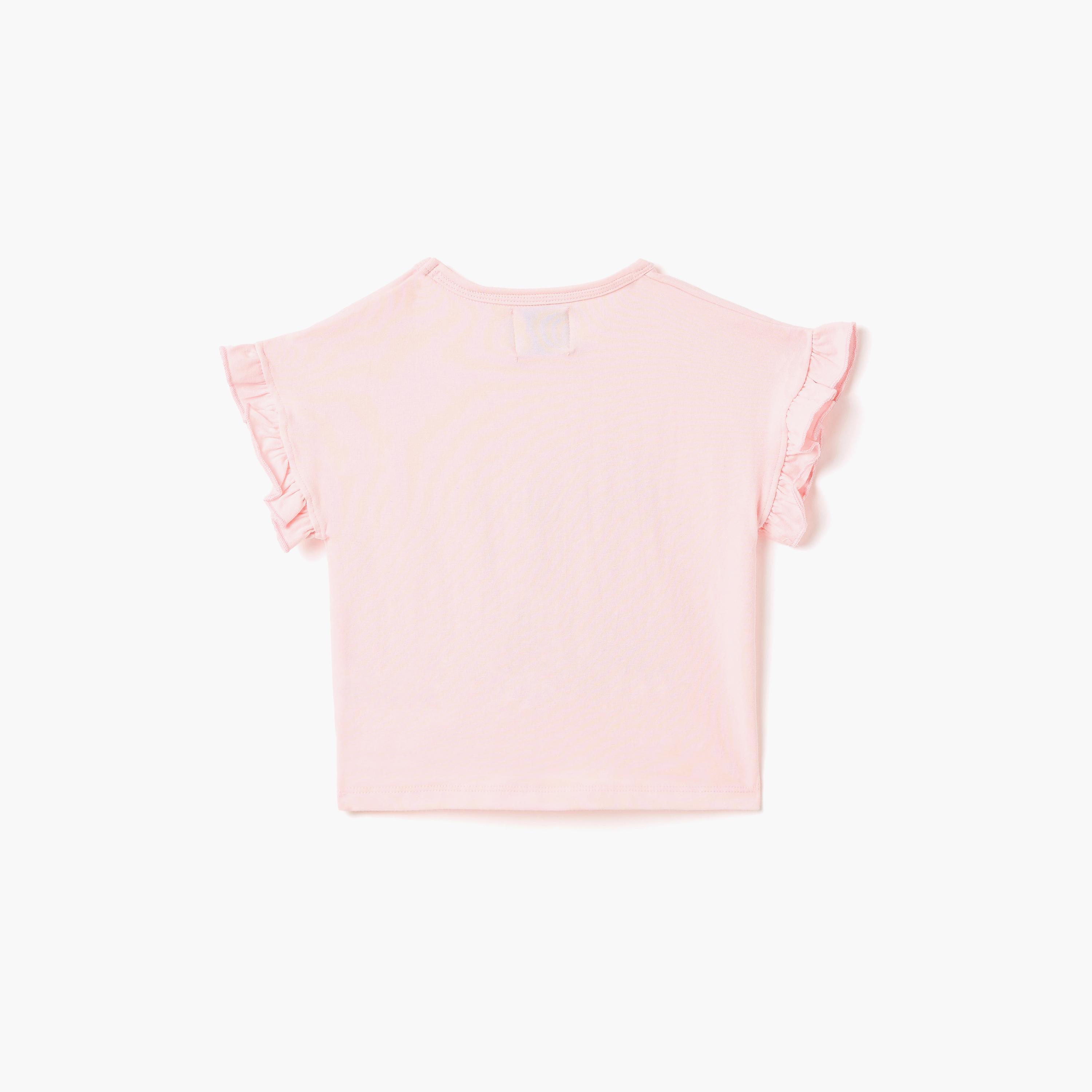 Dirkje Seaside Stroll Tie-Front Tee & Turtle-Print Flared Leggings Set-girls-clothing-setsandcoords-image-4