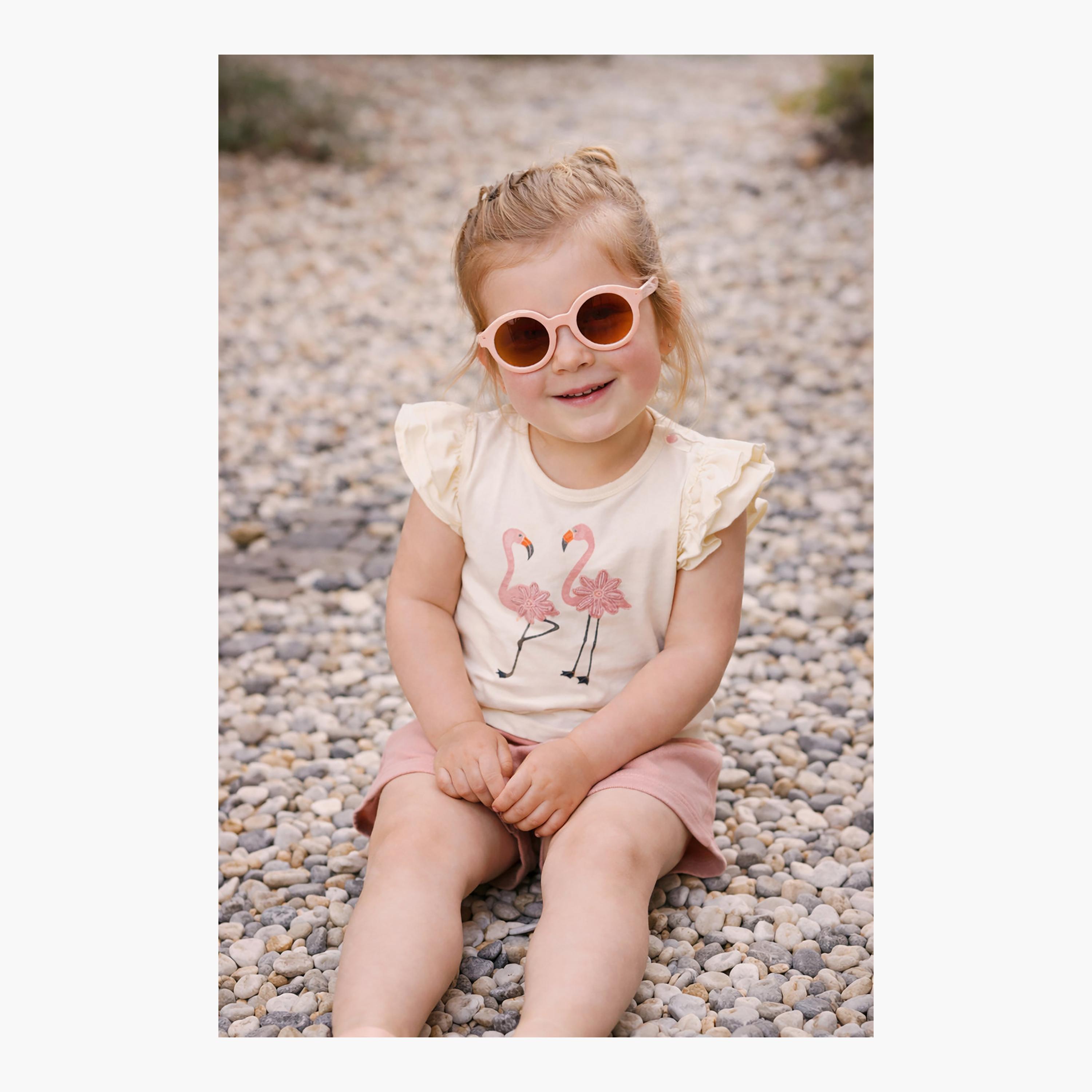 Dirkje Flamingo Ruffle-Sleeve Tee & Bow-Trim Shorts Set-girls-clothing-setsandcoords-image-9