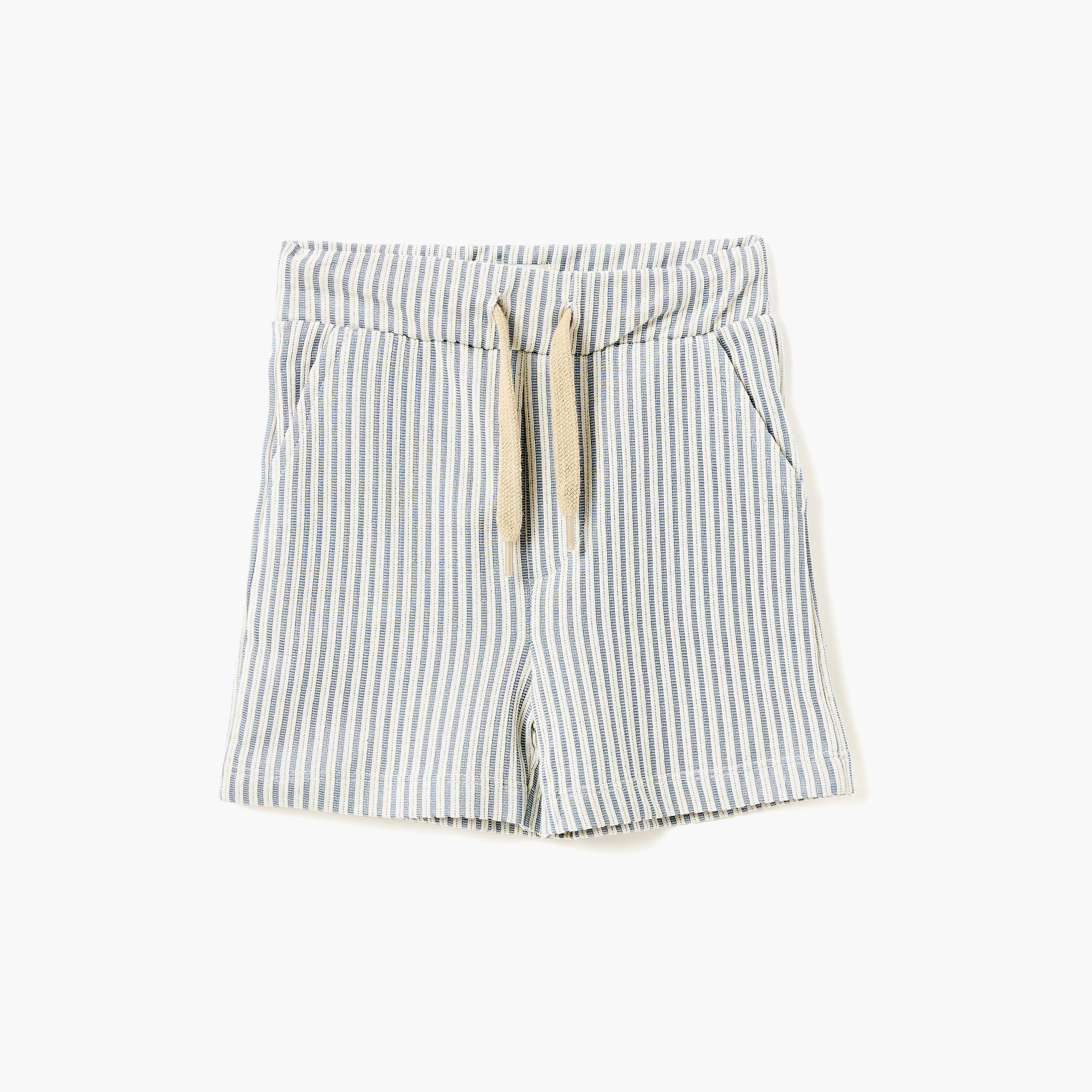طقم قميص وشورت من قماش سيريساكر - مخطط أزرق من ديركجي-boys-clothing-setsandcoords-image-4