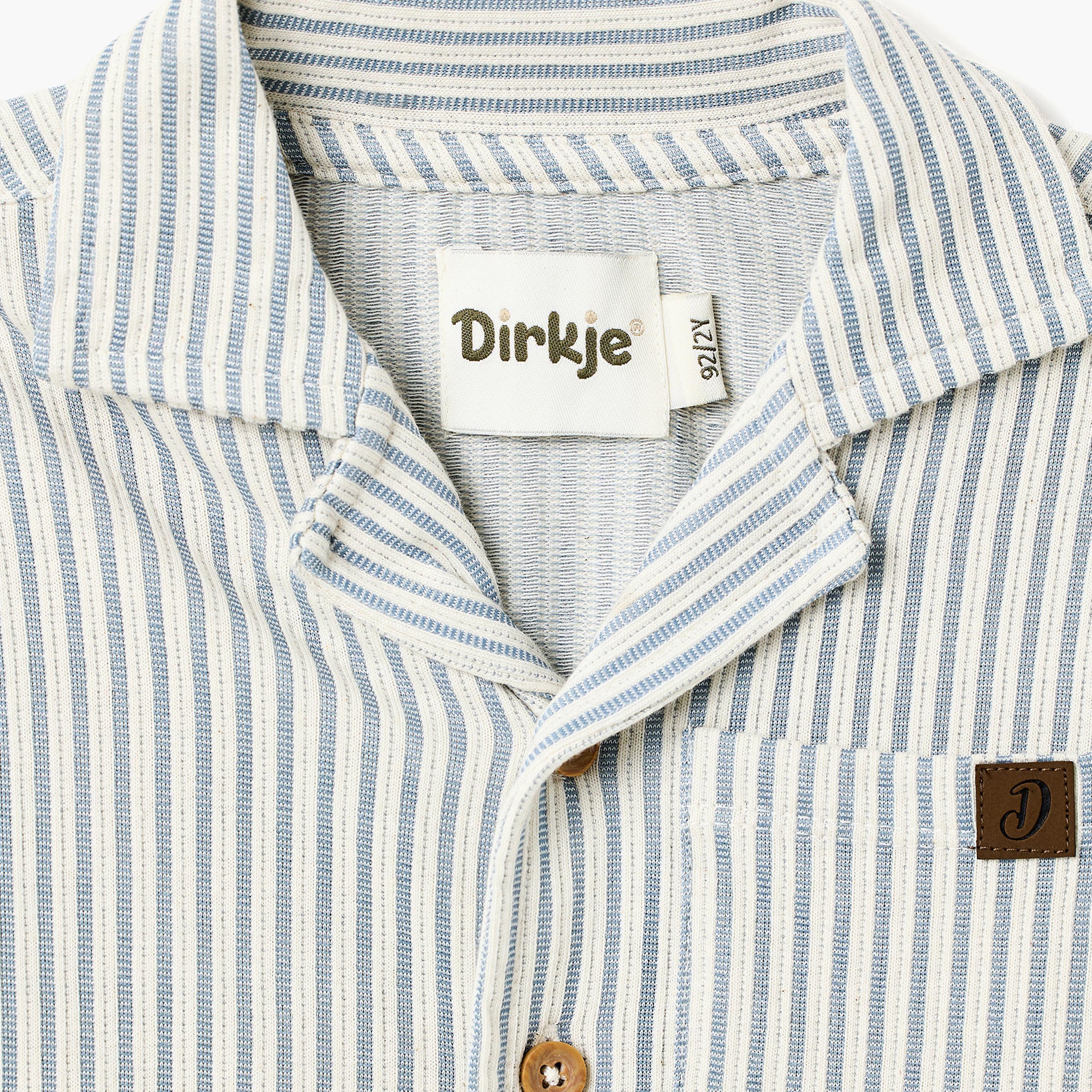 طقم قميص وشورت من قماش سيريساكر - مخطط أزرق من ديركجي-boys-clothing-setsandcoords-image-7