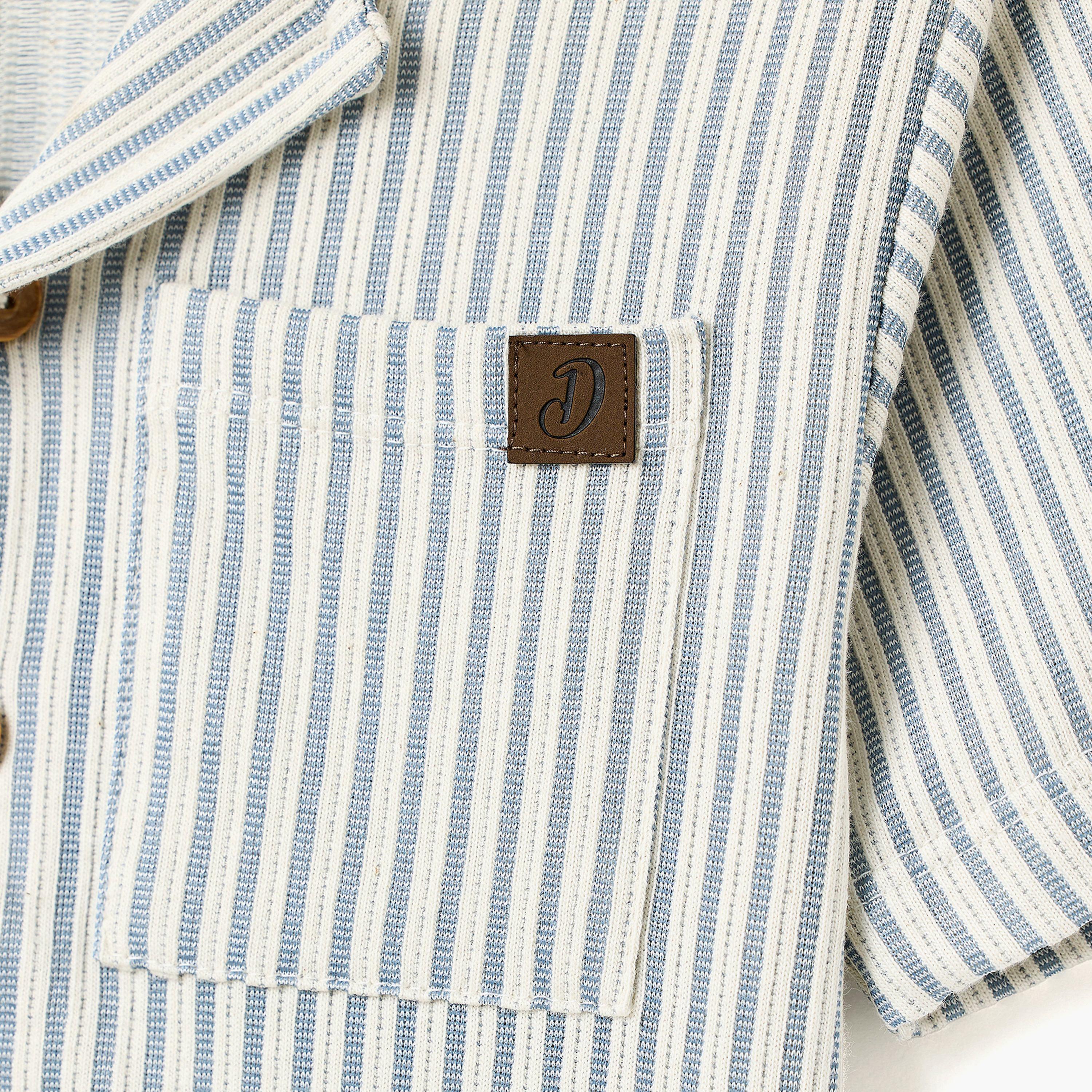 طقم قميص وشورت من قماش سيريساكر - مخطط أزرق من ديركجي-boys-clothing-setsandcoords-image-8