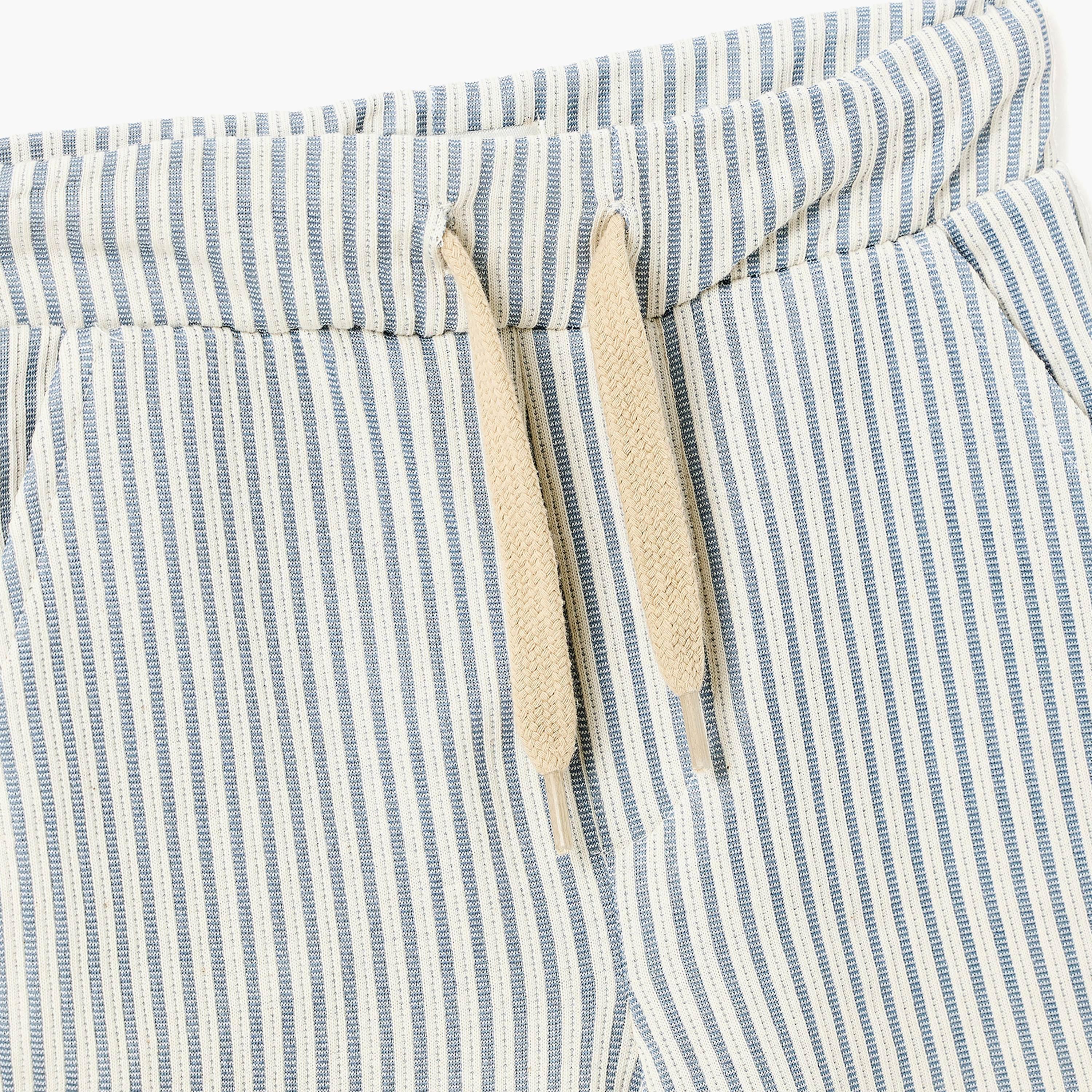طقم قميص وشورت من قماش سيريساكر - مخطط أزرق من ديركجي-boys-clothing-setsandcoords-image-9