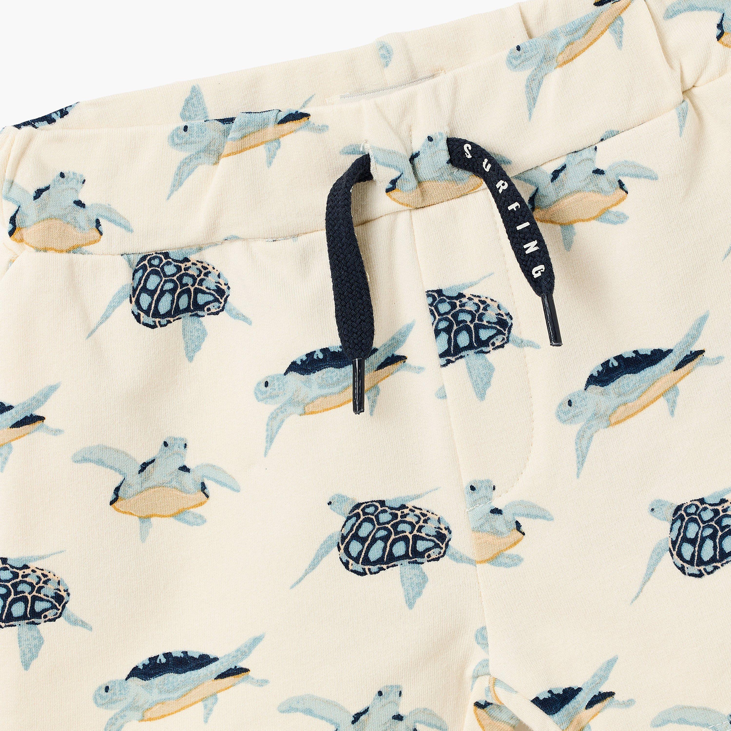 Dirkje Surfing Turtles Tee & Drawcord Shorts Set-baby-boys-clothing-setsandcoords-image-2