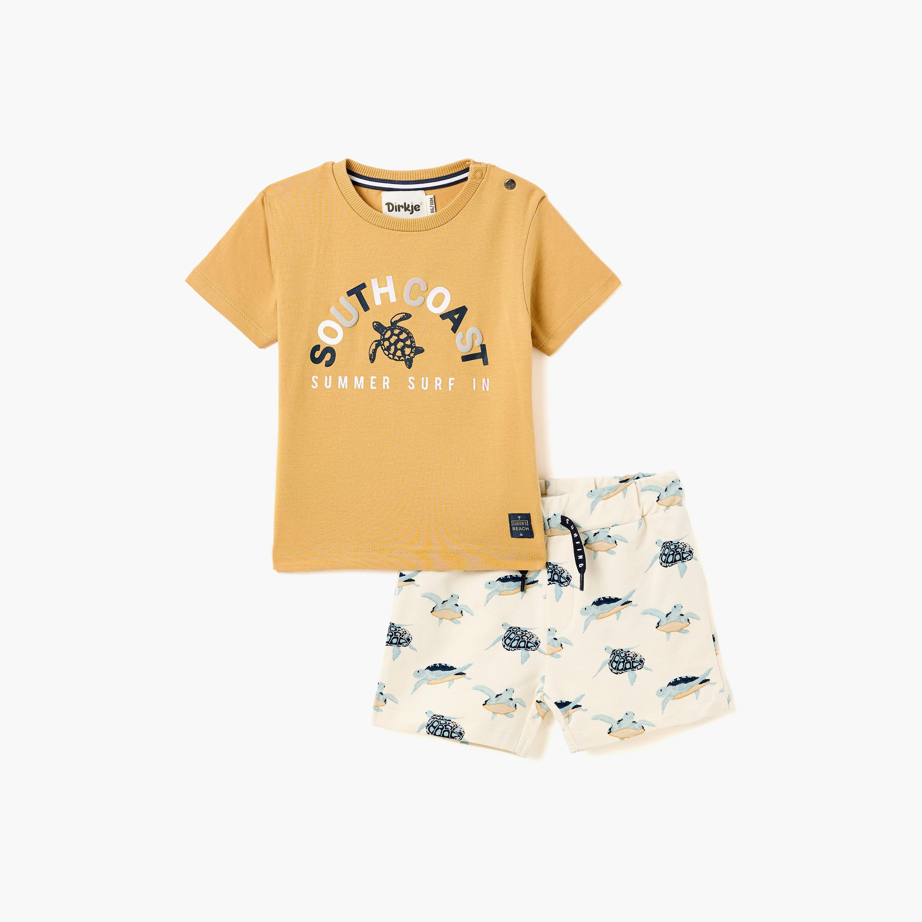 Dirkje Surfing Turtles Tee & Drawcord Shorts Set-baby-boys-clothing-setsandcoords-image-4