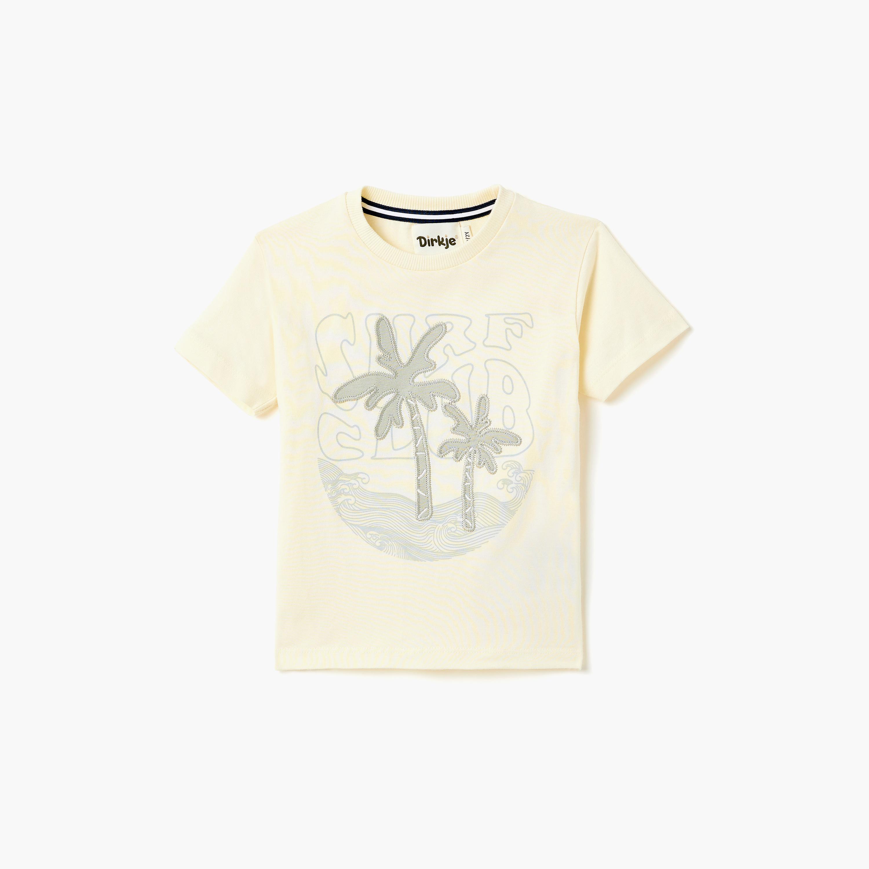 Dirkje Surf Club Palm-Print Tee & Rib-Knit Joggers Set-boys-clothing-setsandcoords-image-2