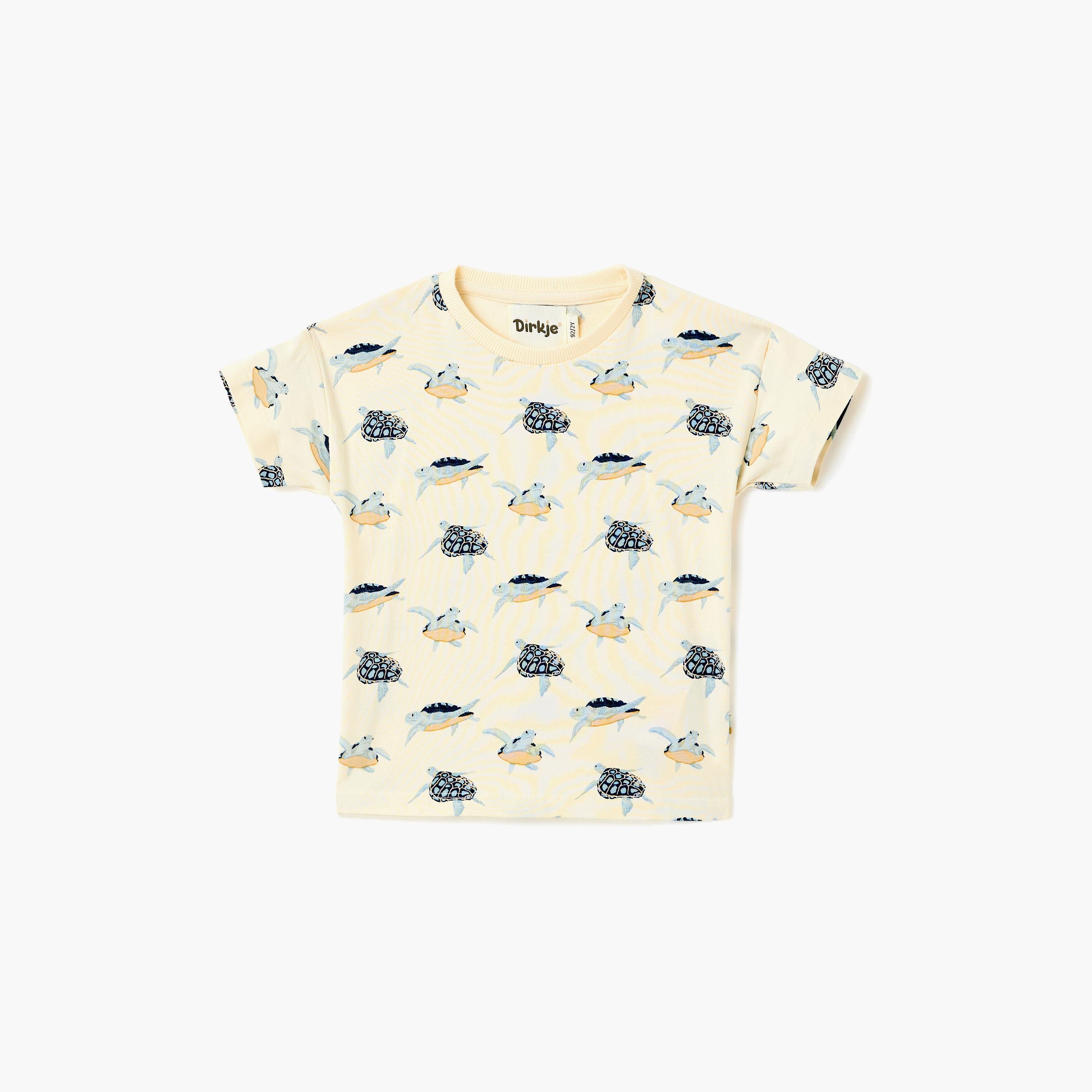 Dirkje Turtle Surf All-Over Print Tee & Pocket-Shorts Set-boys-clothing-setsandcoords-image-2