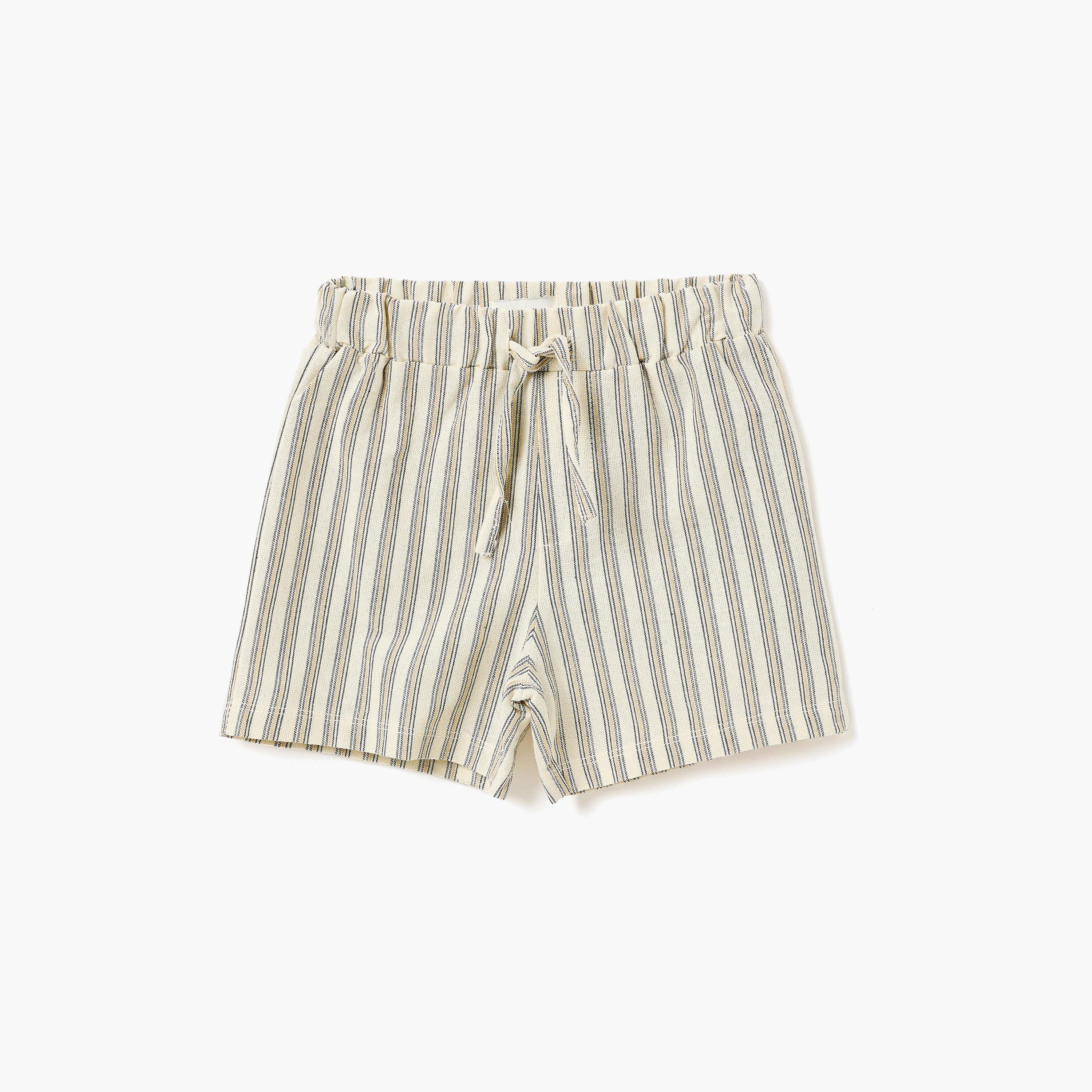 Dirkje Coastal Stripe Collared Button-Front Shirt & Draw-Waist Shorts Set-baby-boys-clothing-setsandcoords-image-4