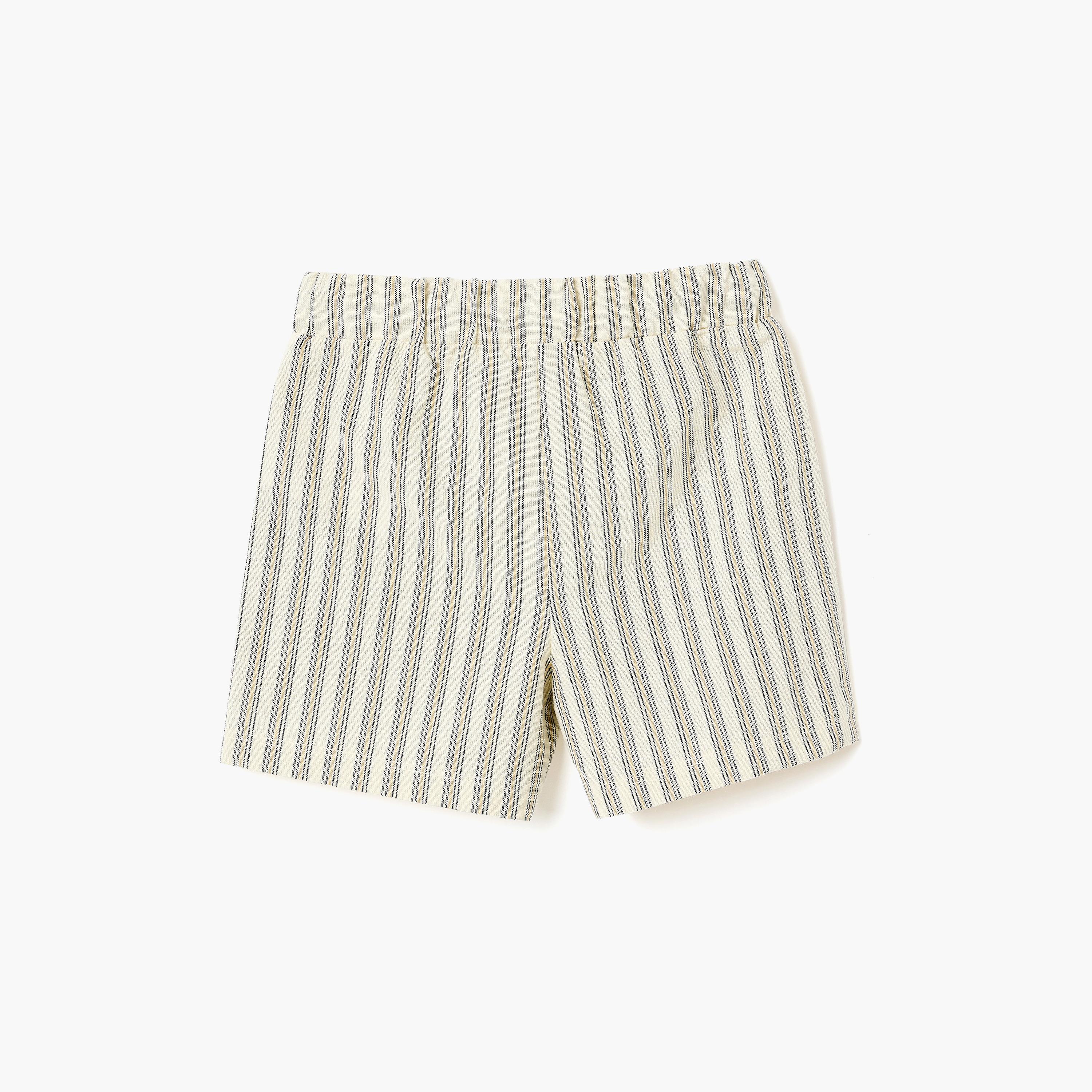 Dirkje Coastal Stripe Collared Button-Front Shirt & Draw-Waist Shorts Set-baby-boys-clothing-setsandcoords-image-5