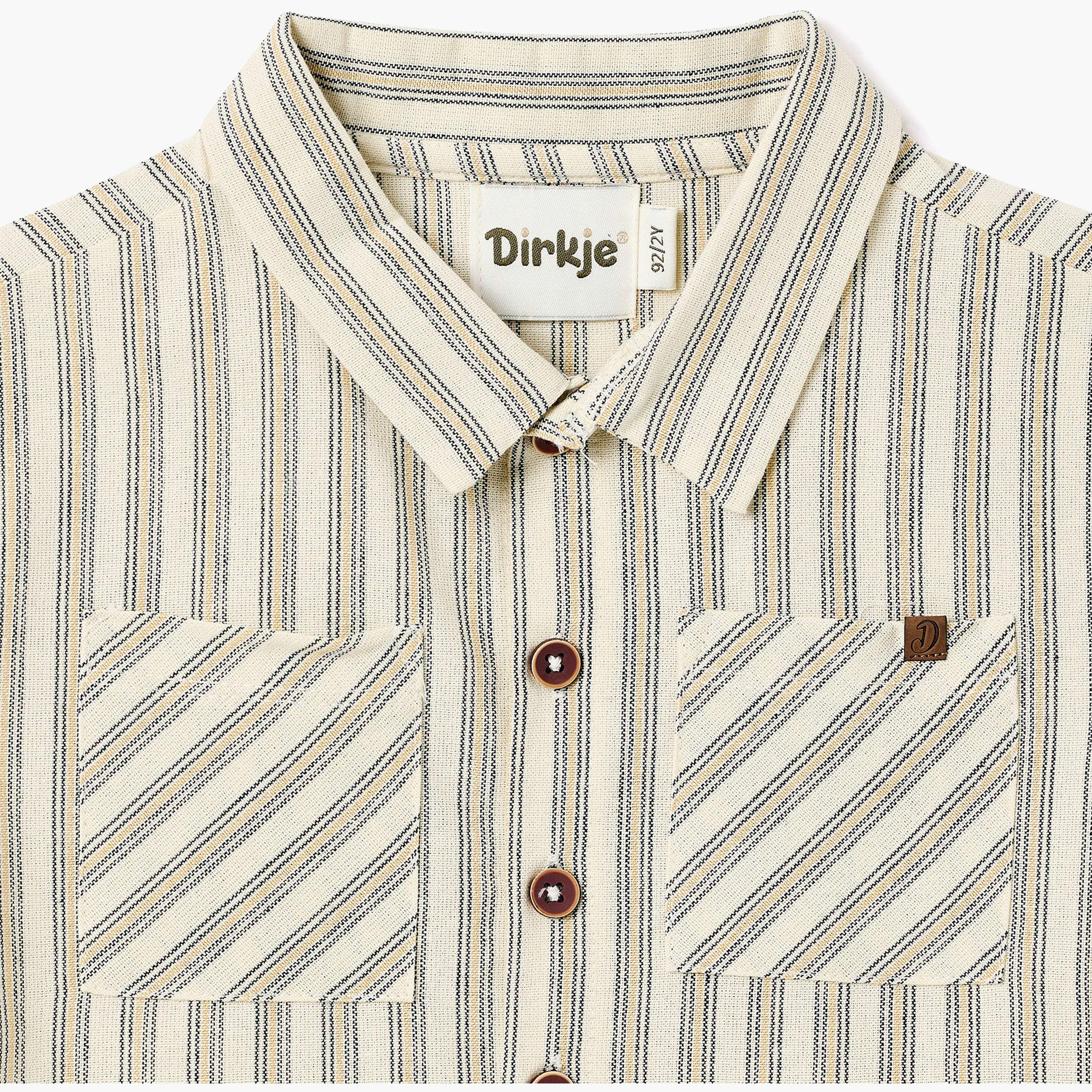 Dirkje Coastal Stripe Collared Button-Front Shirt & Draw-Waist Shorts Set-baby-boys-clothing-setsandcoords-image-8