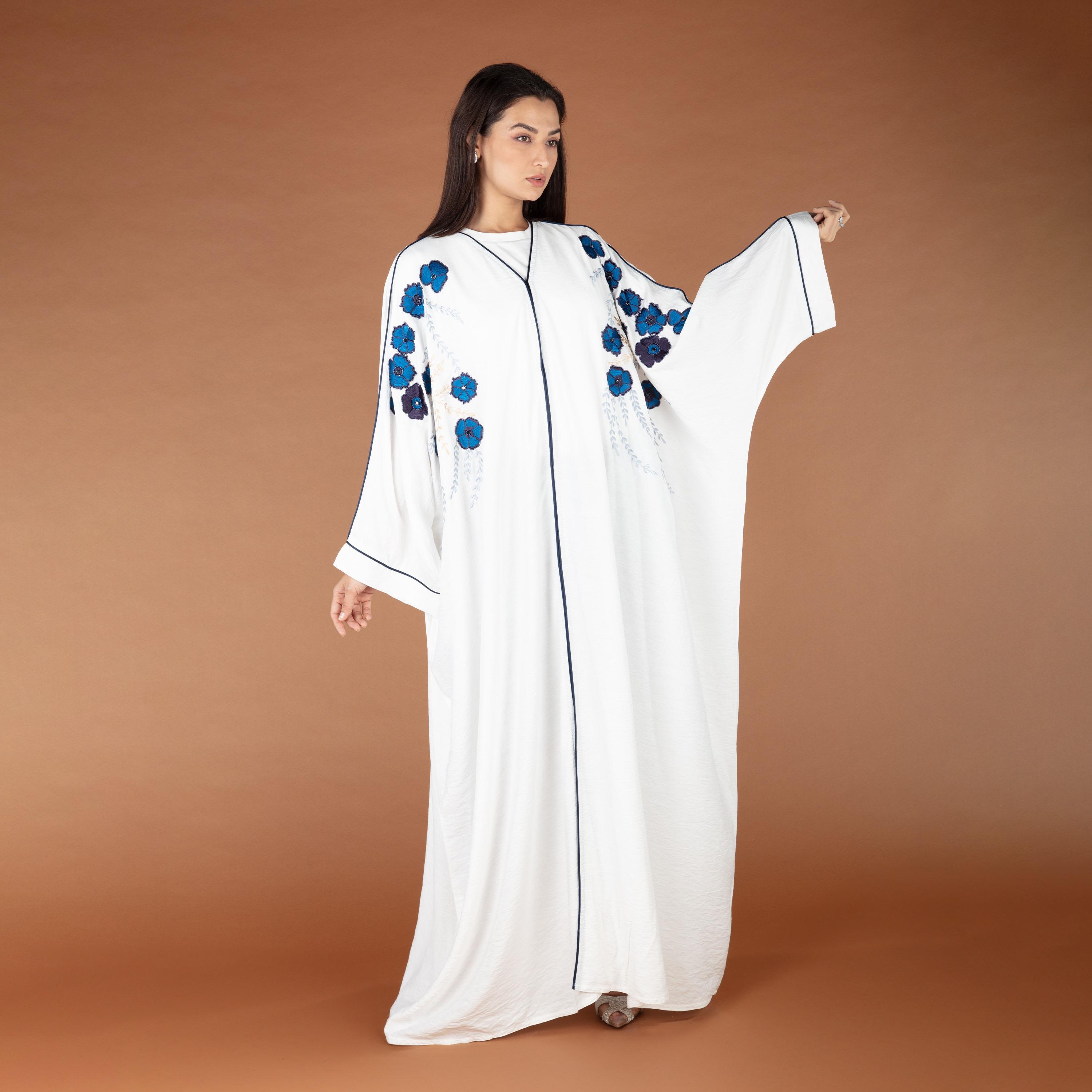 نخبه عباية مطرزة بالزهور مع الحجاب-women-arabicclothing-abayas-image-3