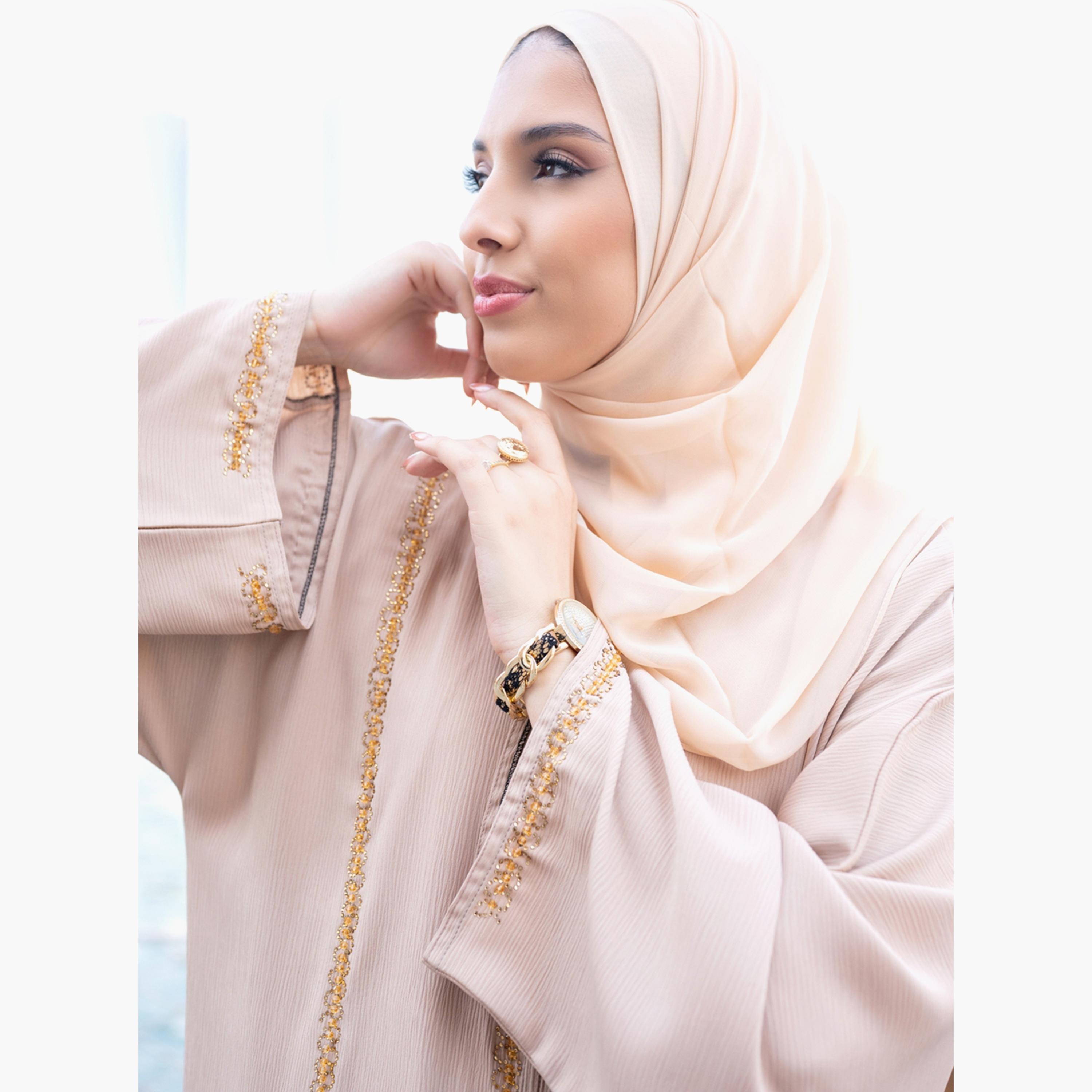 نخبه عباية مزينة بالكريستال مع الحجاب-women-arabicclothing-abayas-image-3