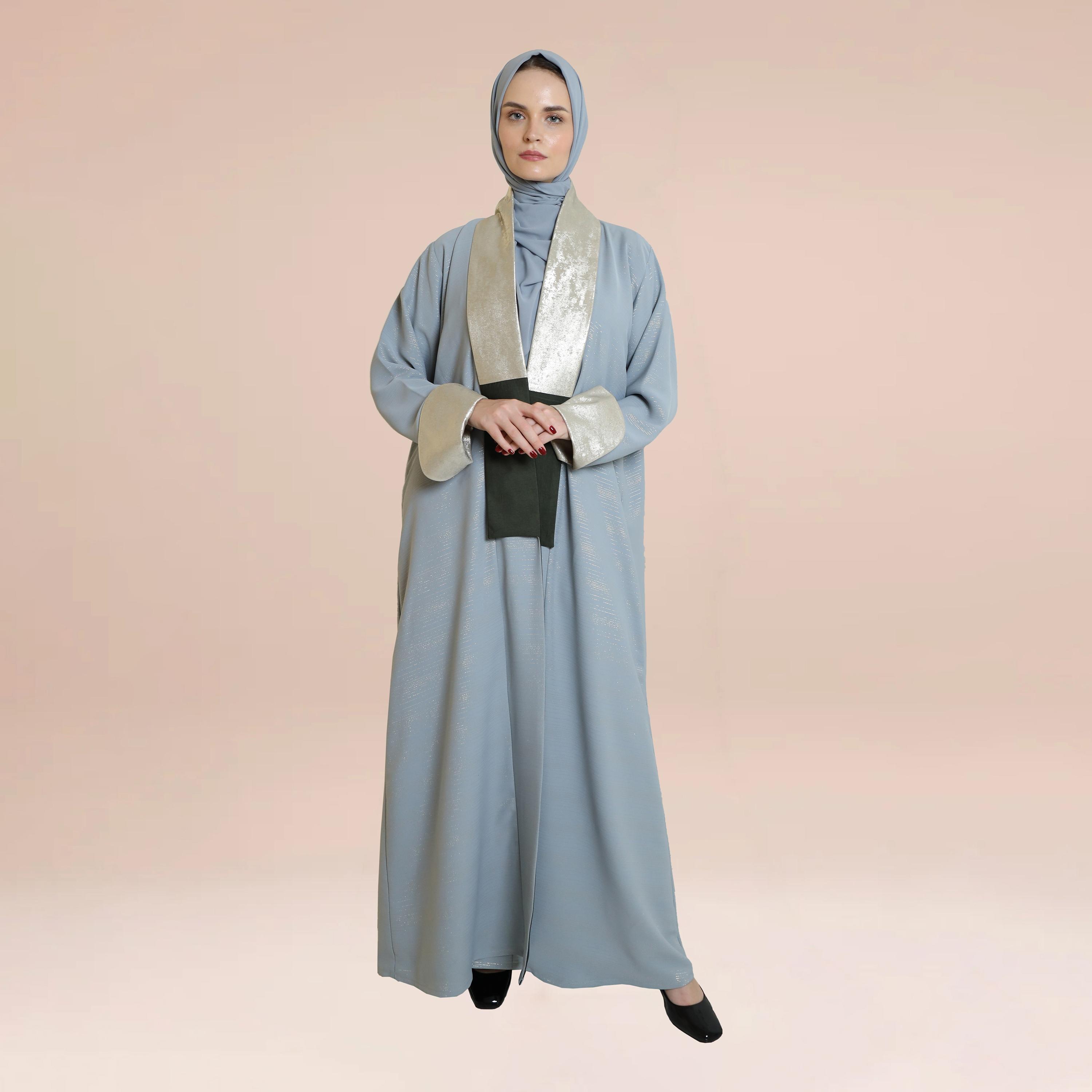 نخبه عباية ميتاليك مع حجاب-women-arabicclothing-abayas-image-1