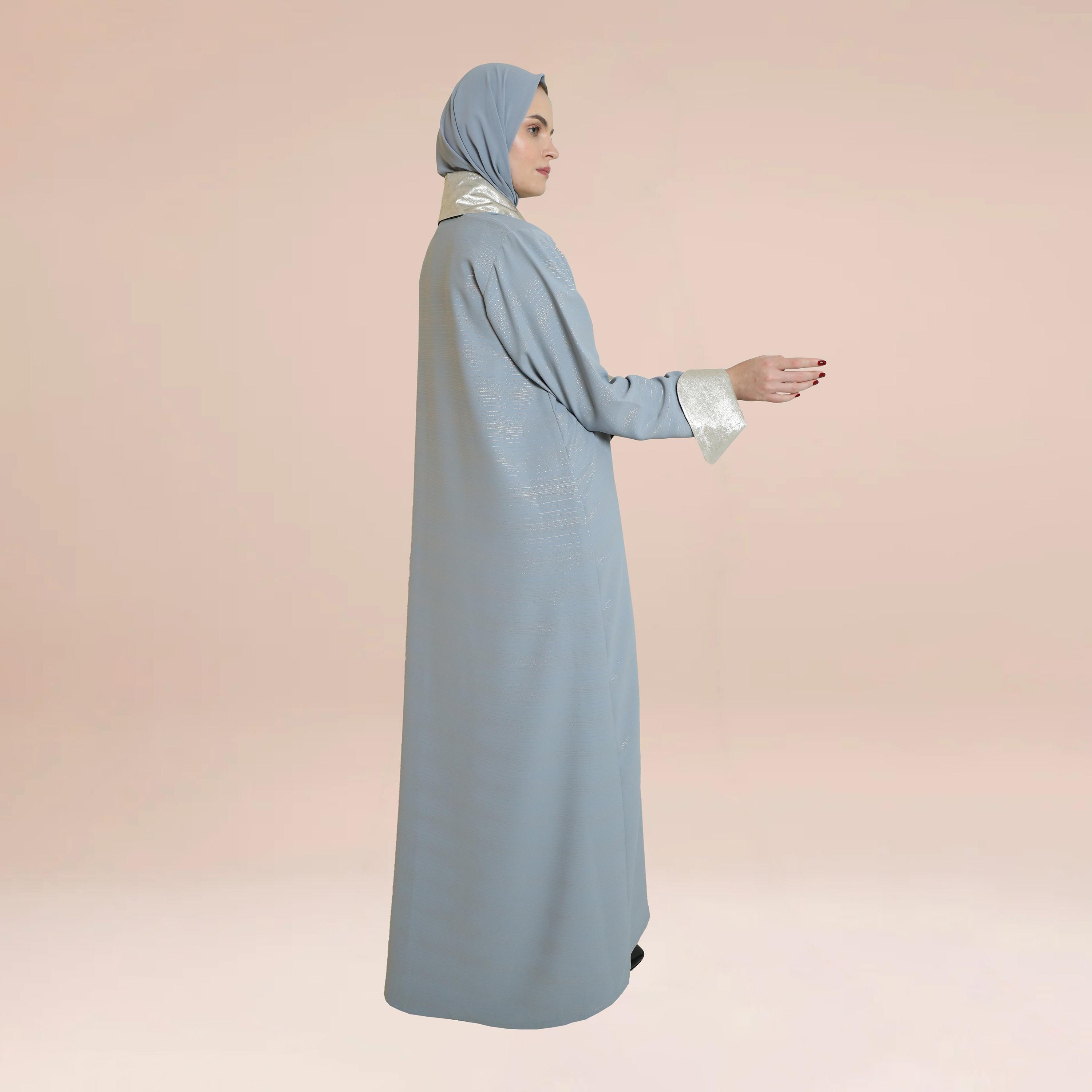 نخبه عباية ميتاليك مع حجاب-women-arabicclothing-abayas-image-4
