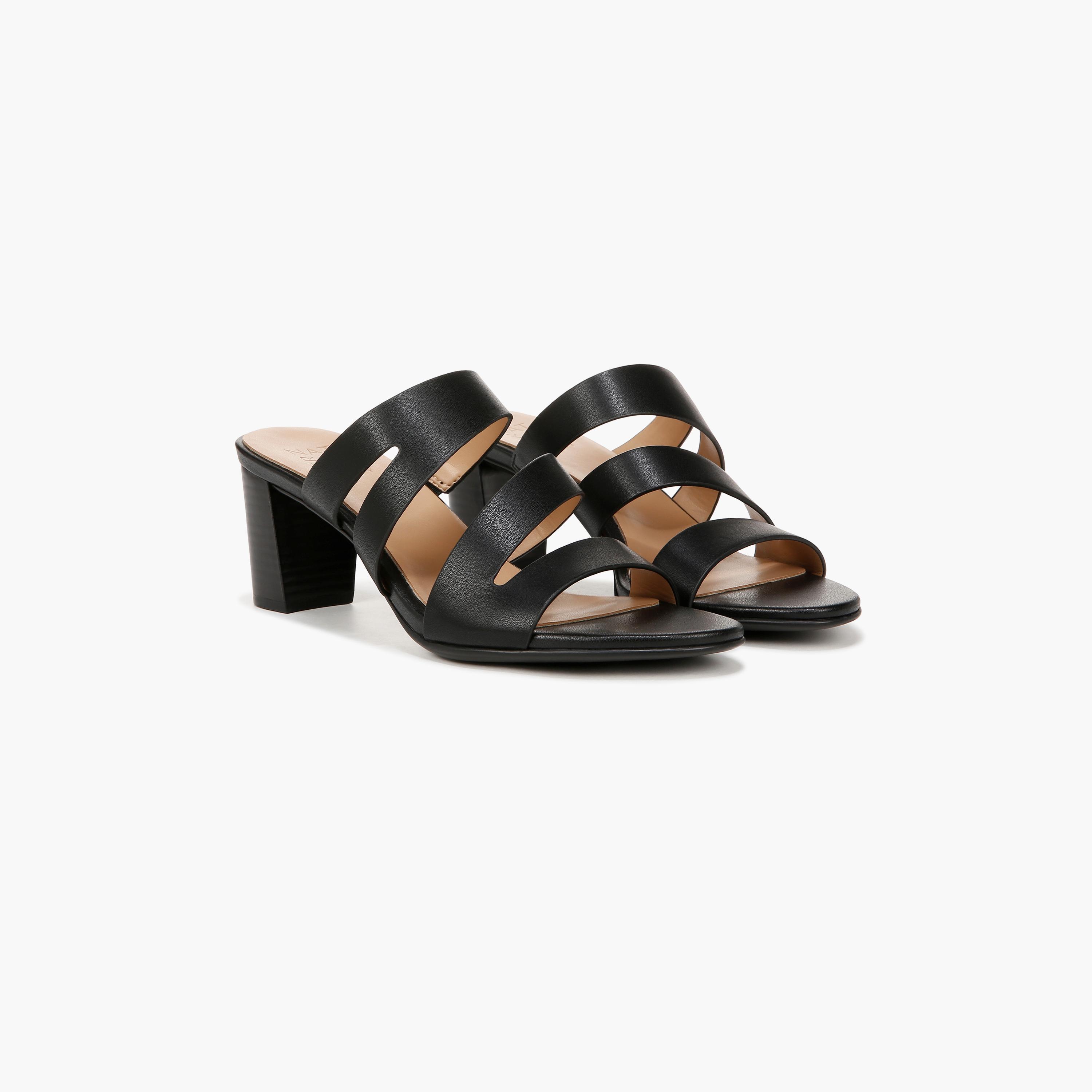Naturalizer Slip On Block Heels with Strap Accent | NABEAMING-women-shoes-heels-image-3