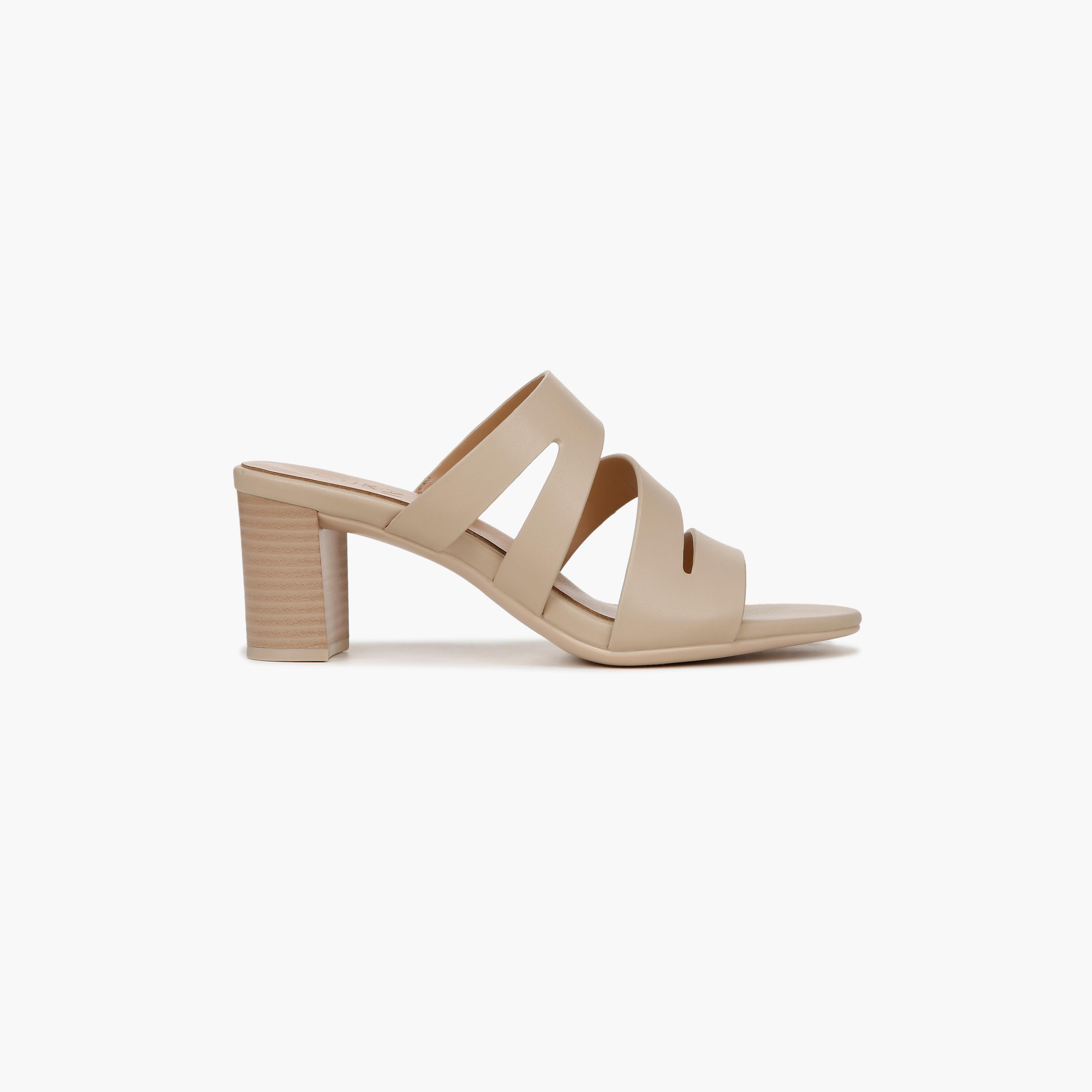 Naturalizer Slip On Block Heels with Strap Accent | NABEAMING-women-shoes-heels-image-14