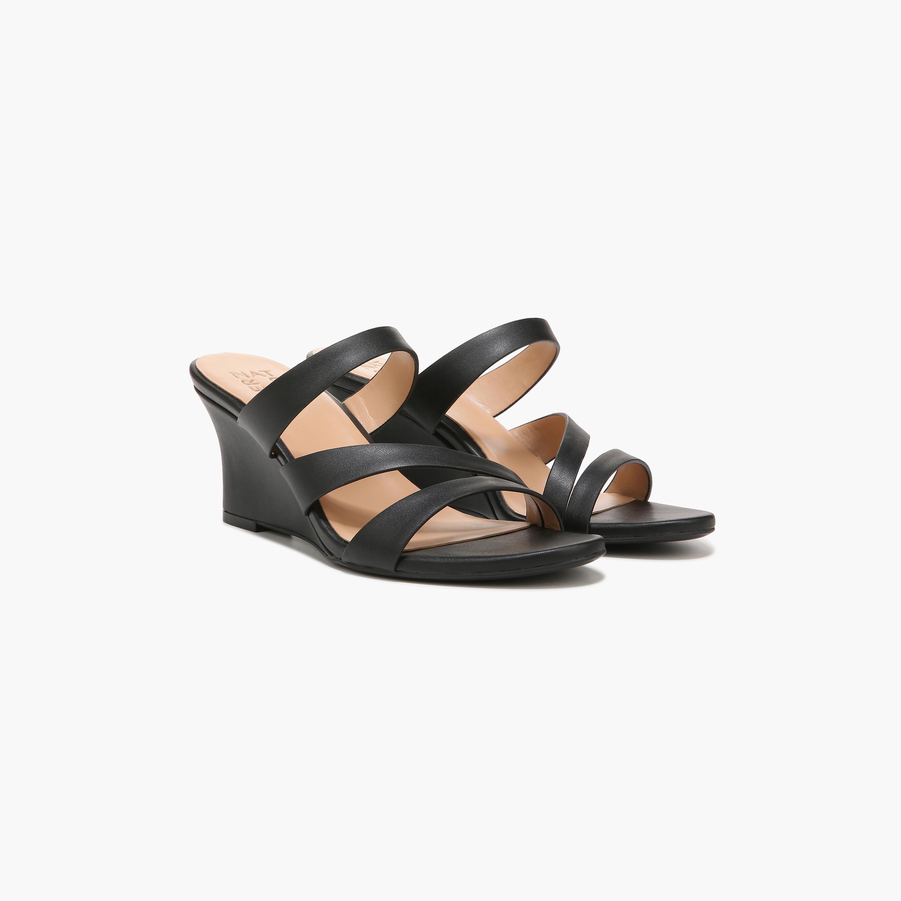 Naturalizer Slip On Wedge Sandals with Strap Accent | NABREONA-women-shoes-sandals-flats-image-3