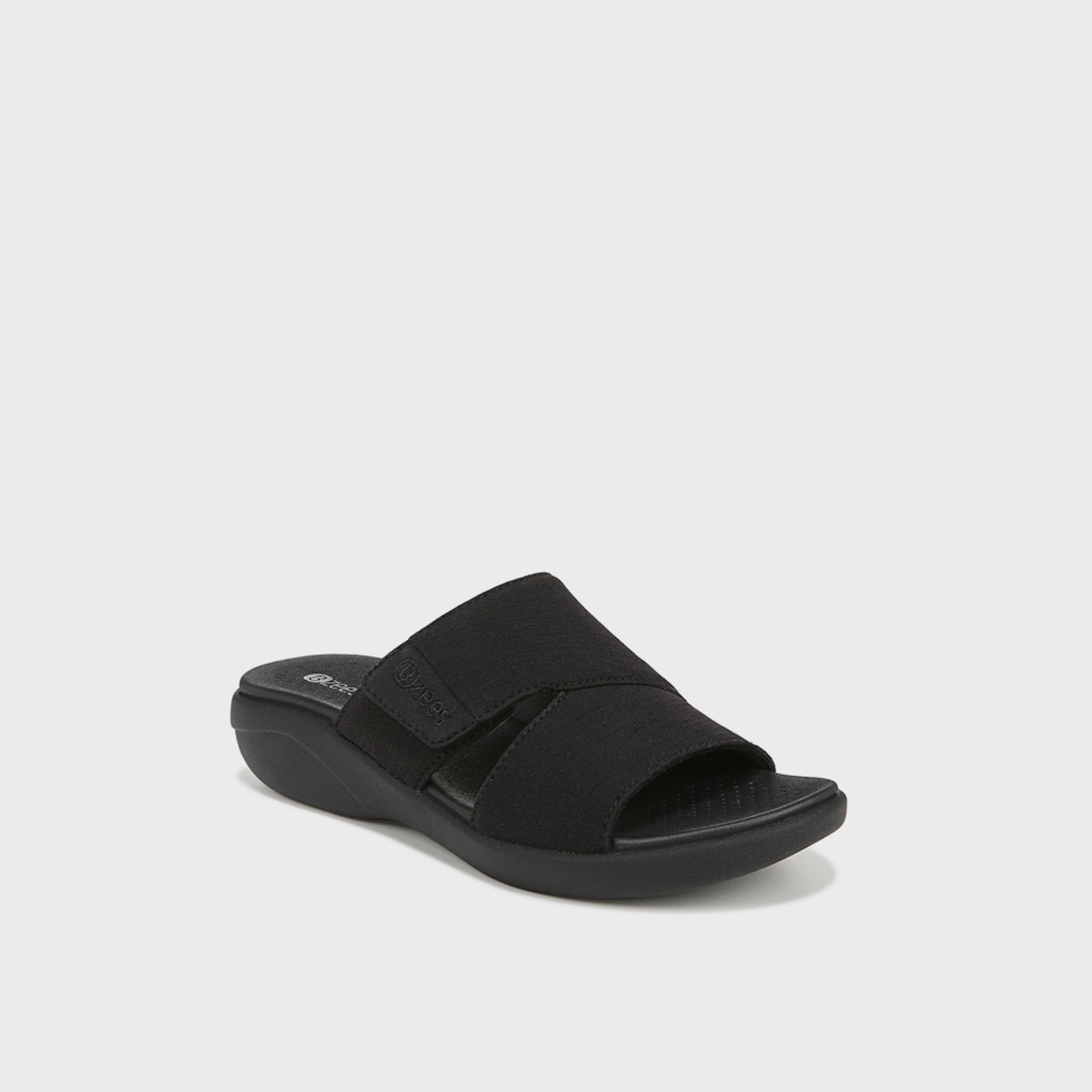 Naturalizer black flat sandals online