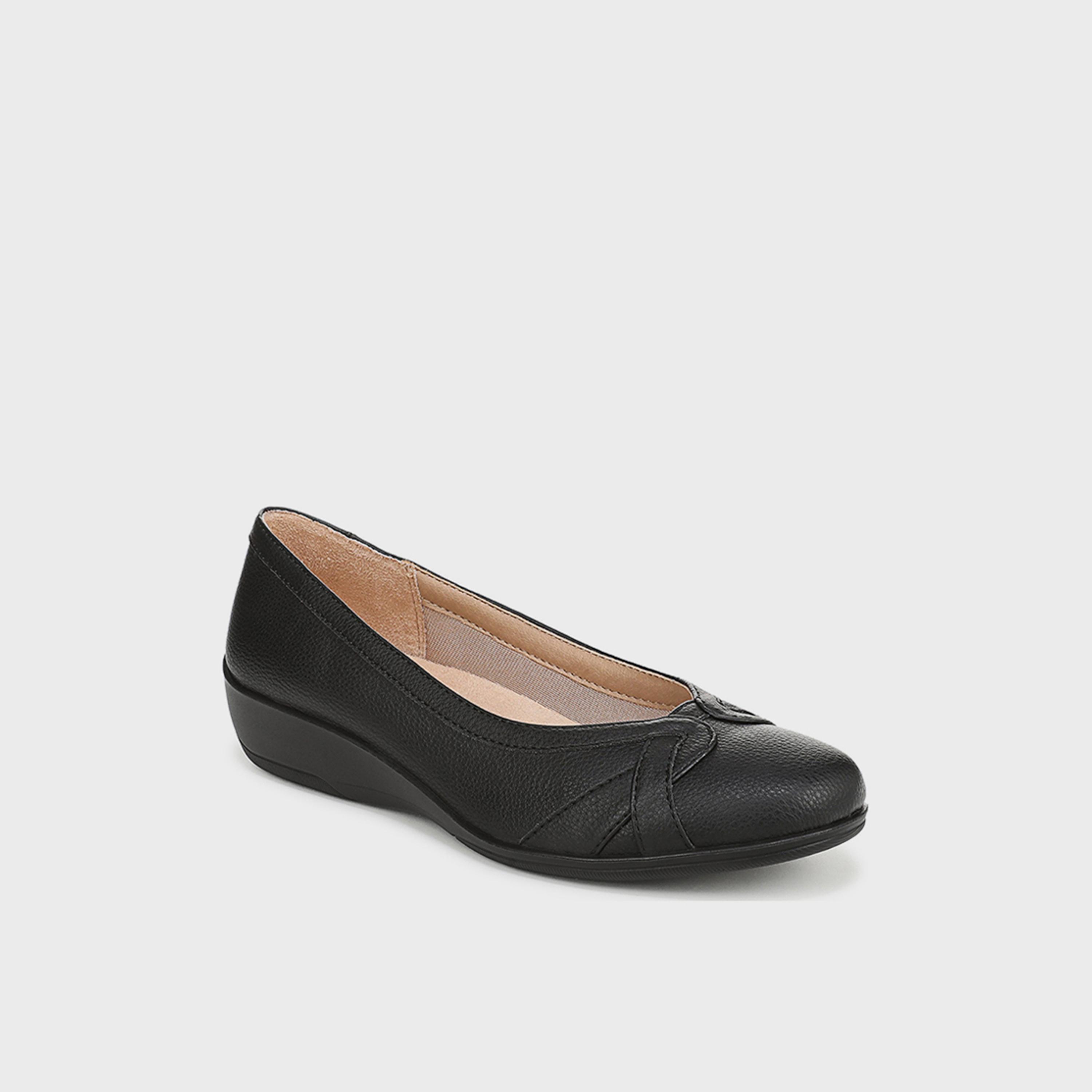 ناتشورالايزر - حذاء باليرينا نسائي سهل الارتداء بكعب إسفين ومقدمة دائرية | NAINFINITE-women-shoes-ballerinas-image-1