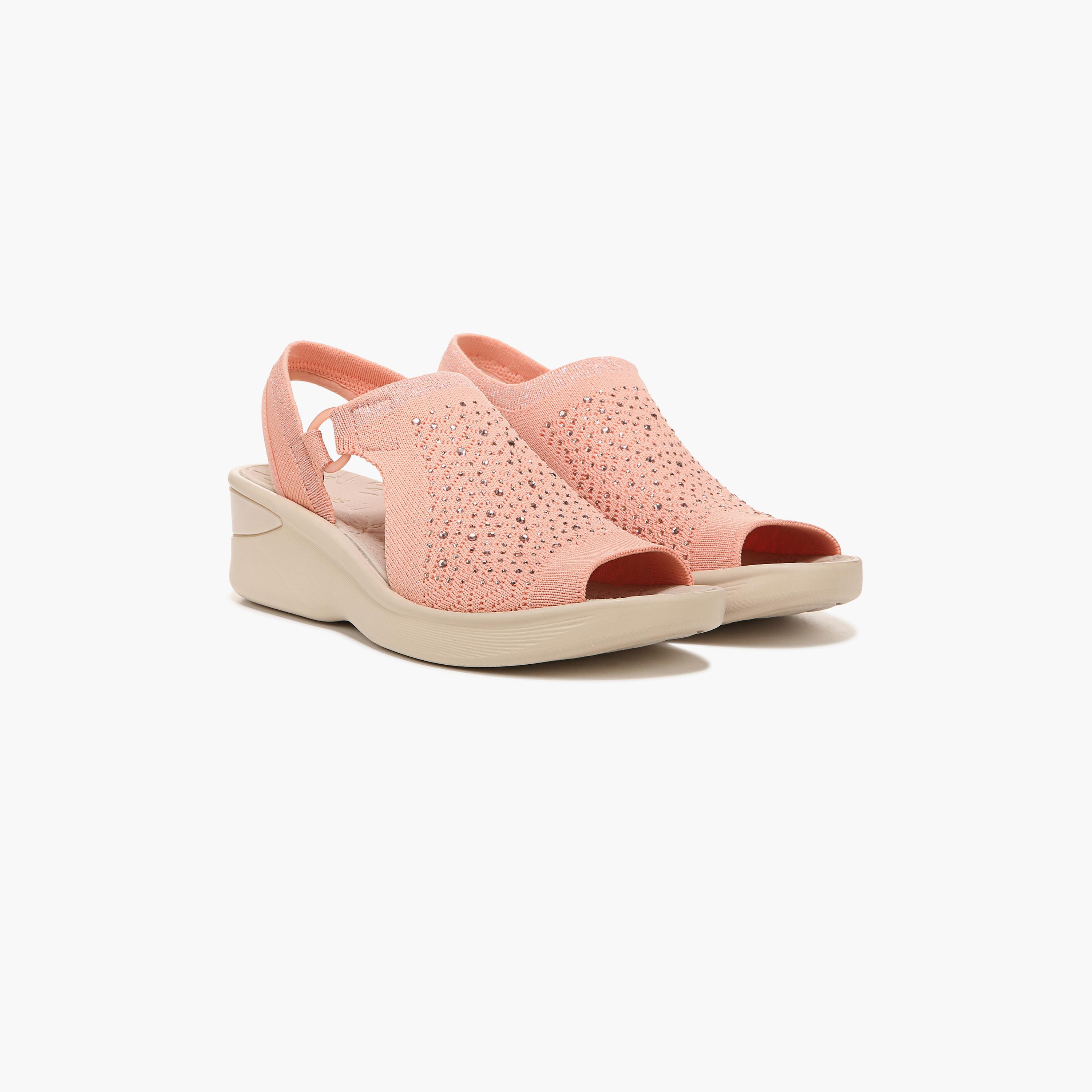 Naturalizer Women's Wedge Heel Strap Sandals with Rhinestones NASTAR BRIGHT-women-shoes-sandals-flats-image-3