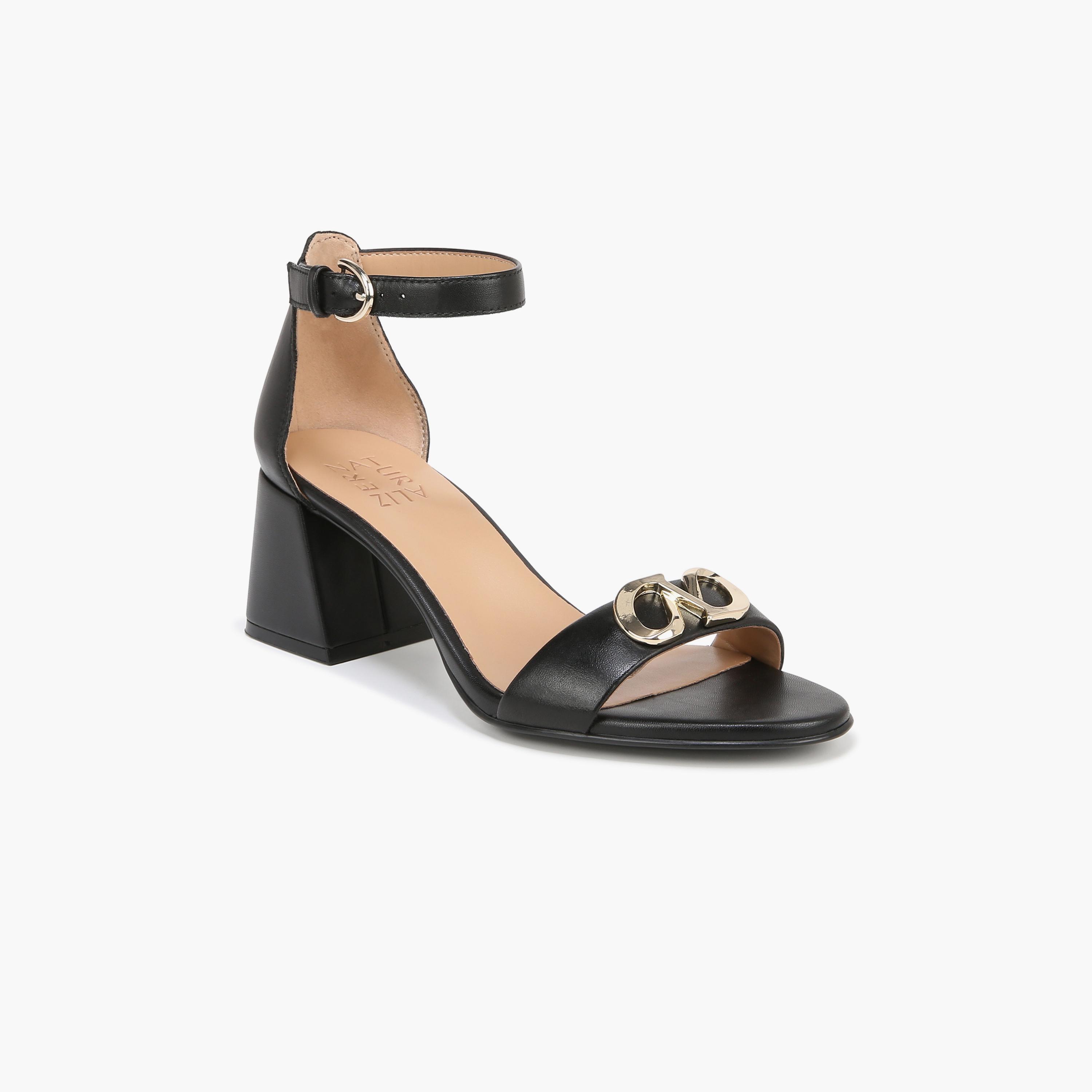 Naturalizer Block Heels with Decorative Vamp Accent | NAVERA-LOGO-women-shoes-heels-image-1