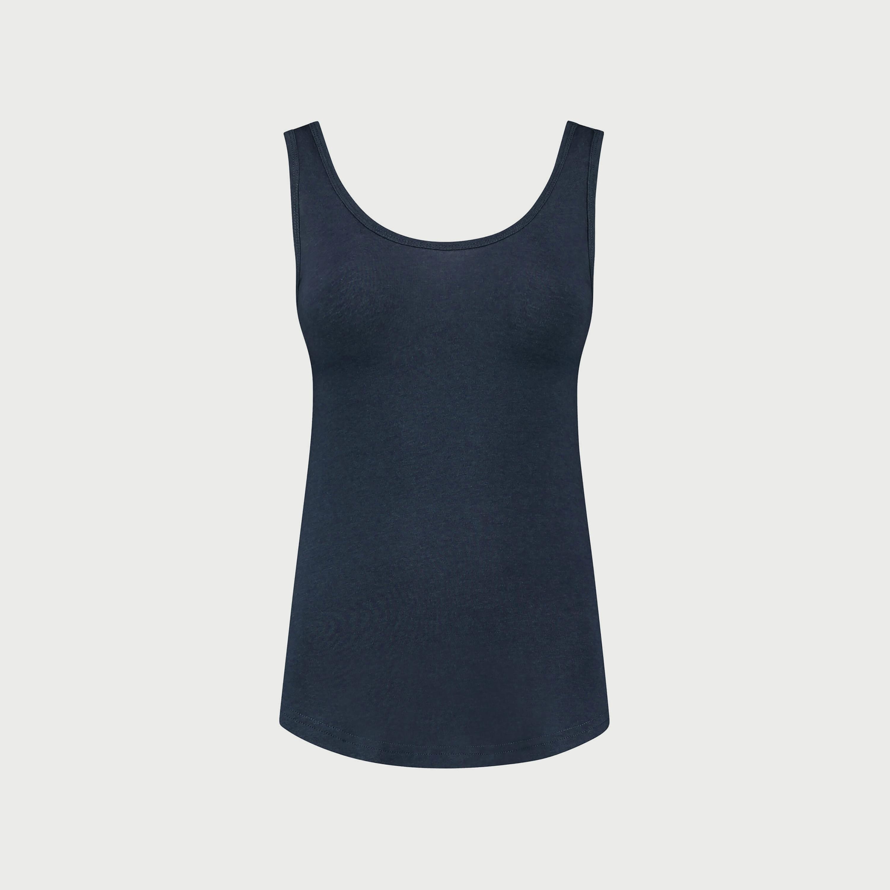 Nooboo Luxe Bamboo Mom Singlet, Navy, S-women-clothing-maternity-tops-image-2