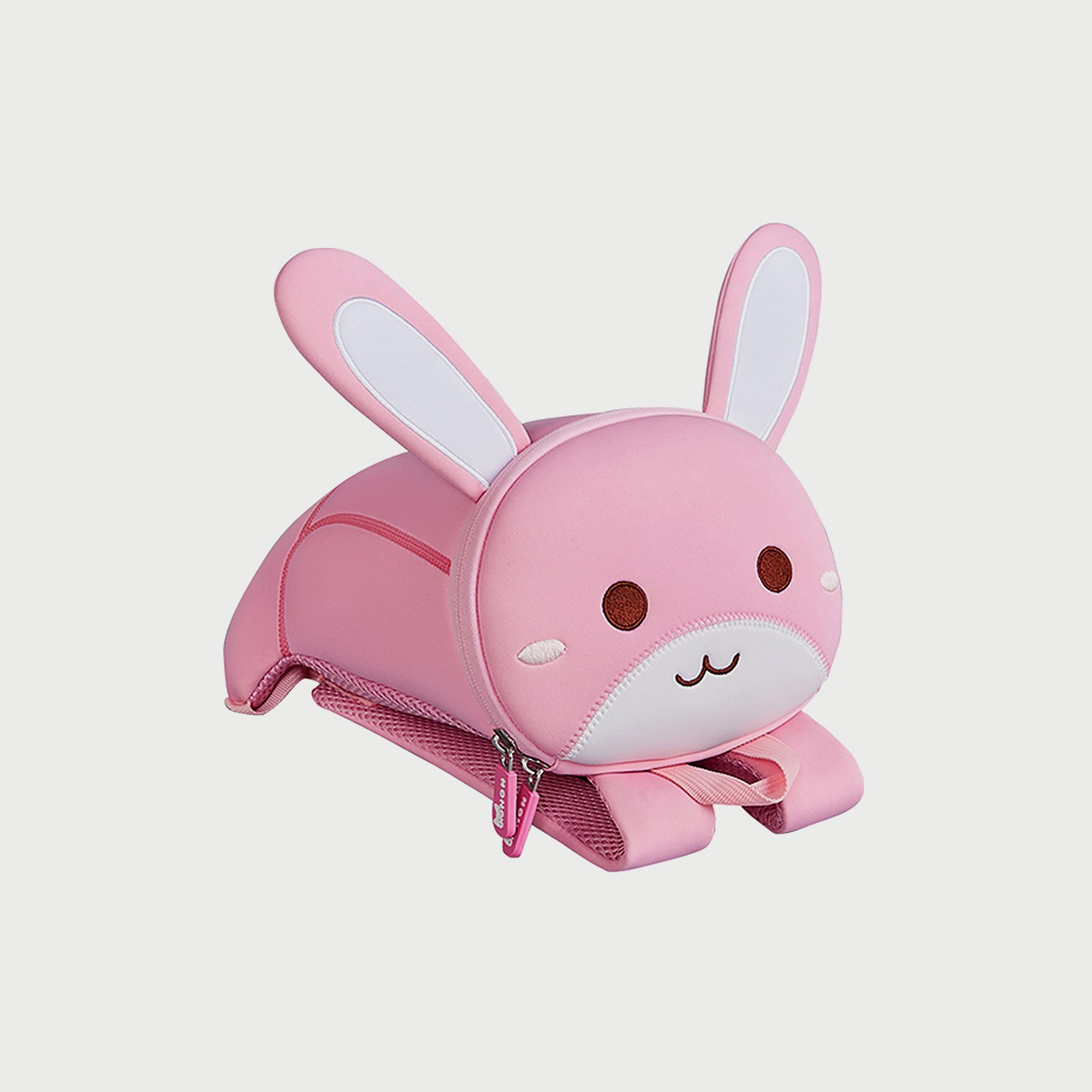 Nohoo Pre School 3D Bag, Rabbit Pink-school-bagsandbackpacks-backpacks-image-1