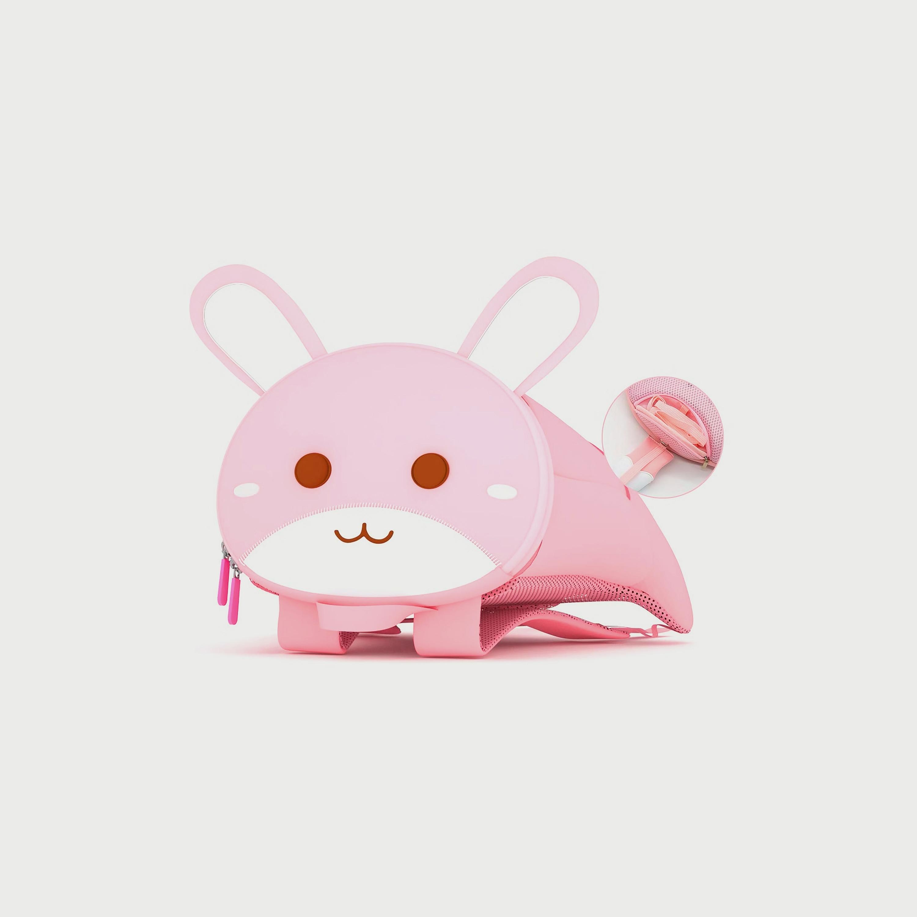 Nohoo Pre School 3D Bag, Rabbit Pink-school-bagsandbackpacks-backpacks-image-3