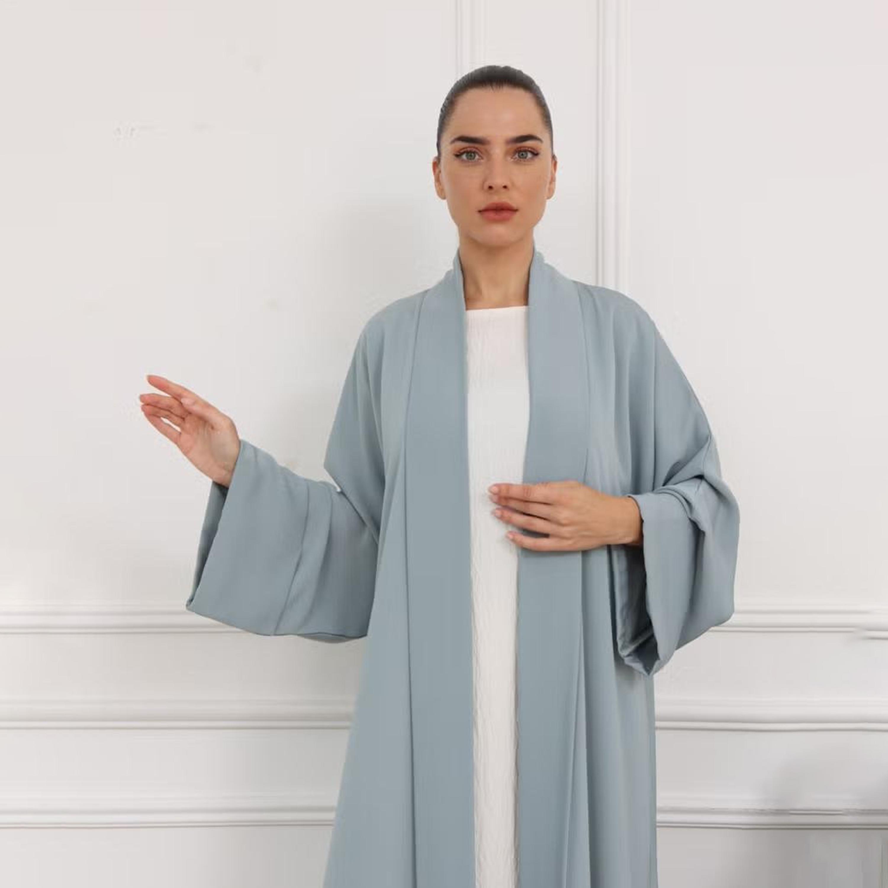 Nikias Light Blue Kimono Sleeves Nida Women's Abaya-women-arabicclothing-abayas-image-3