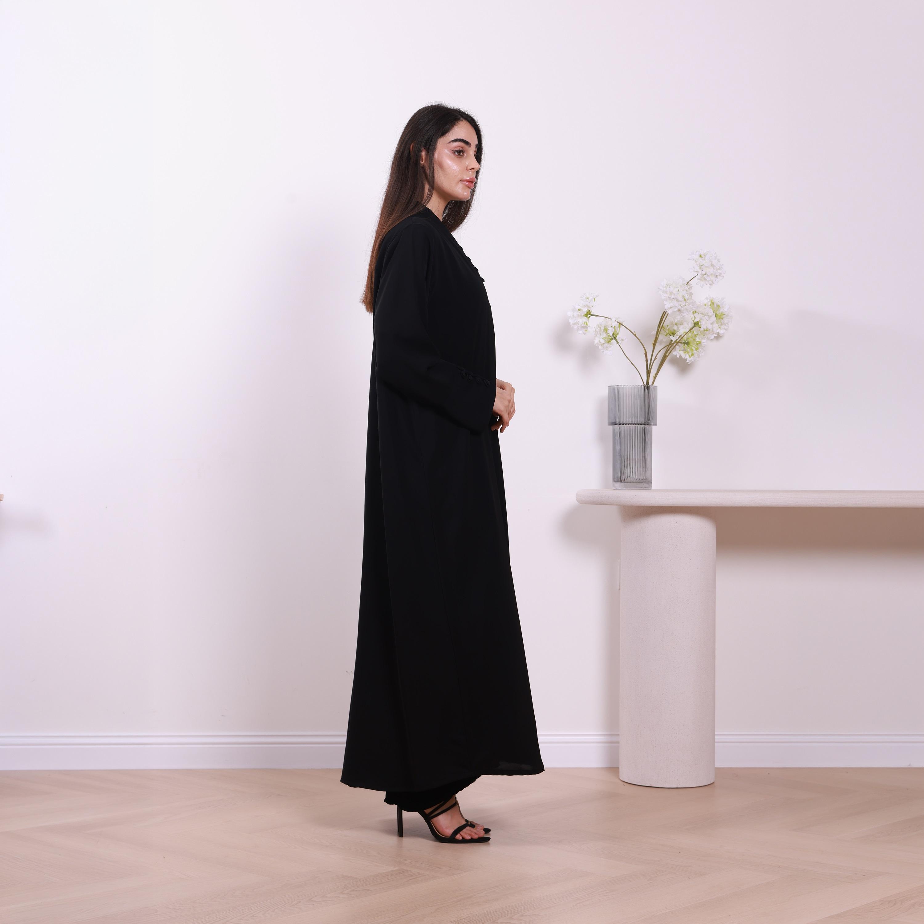 Nikias Black Nida Women's Abaya-women-arabicclothing-abayas-image-2
