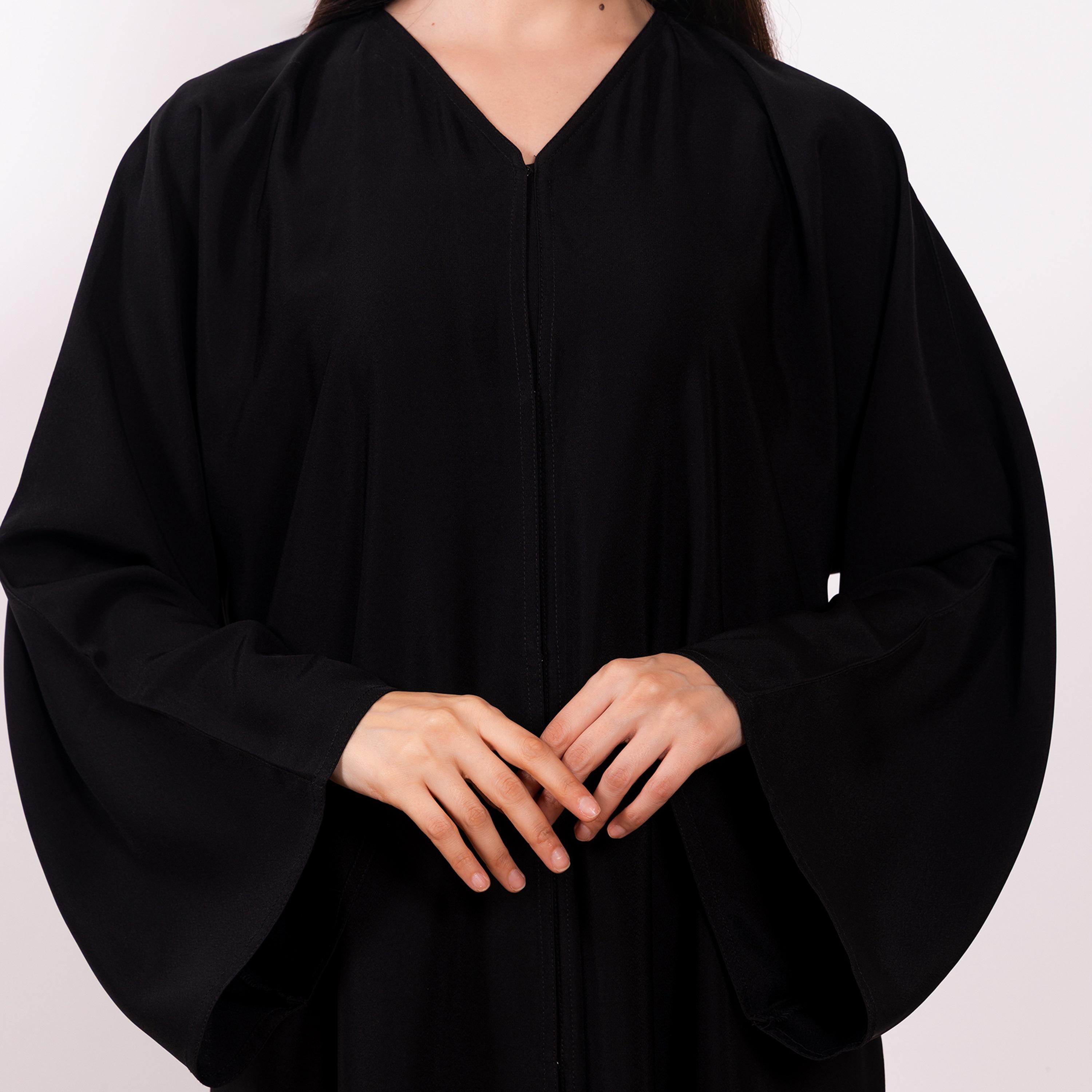 Nikias Black Flared Sleeves Nida Women's Abaya-women-arabicclothing-abayas-image-3