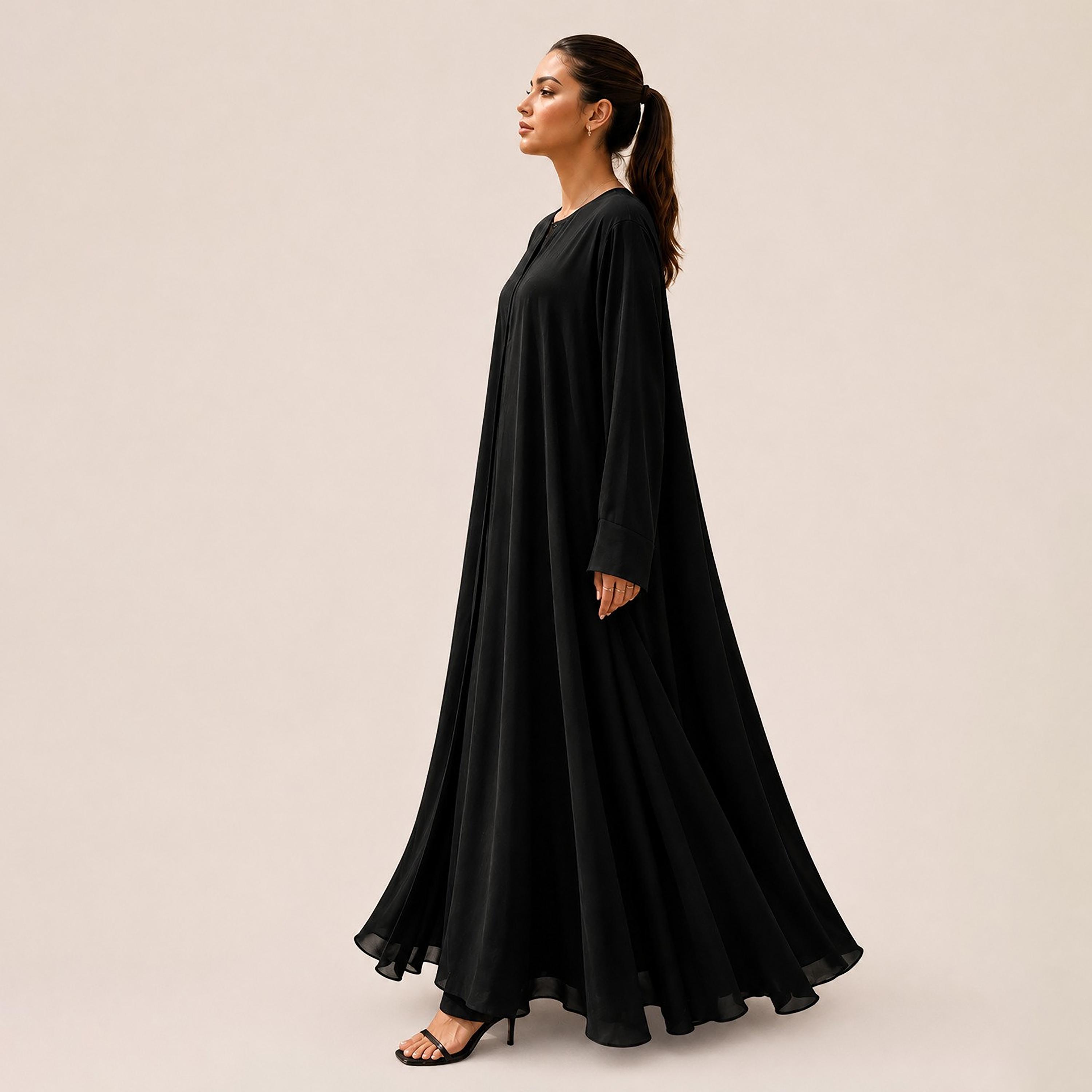 Nikias Black Women's Abaya-women-arabicclothing-abayas-image-2