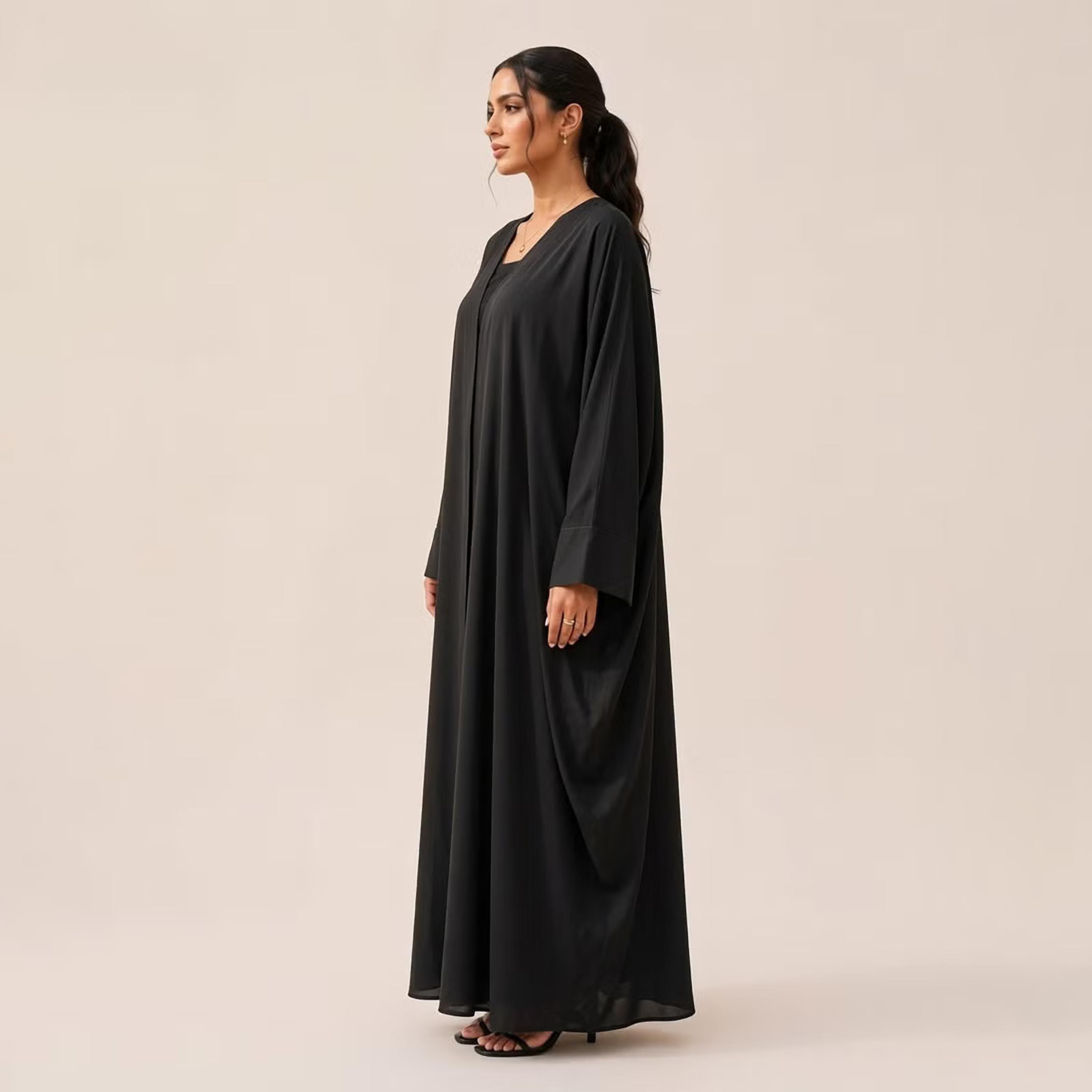 Nikias Black Women's Abaya-women-arabicclothing-abayas-image-2