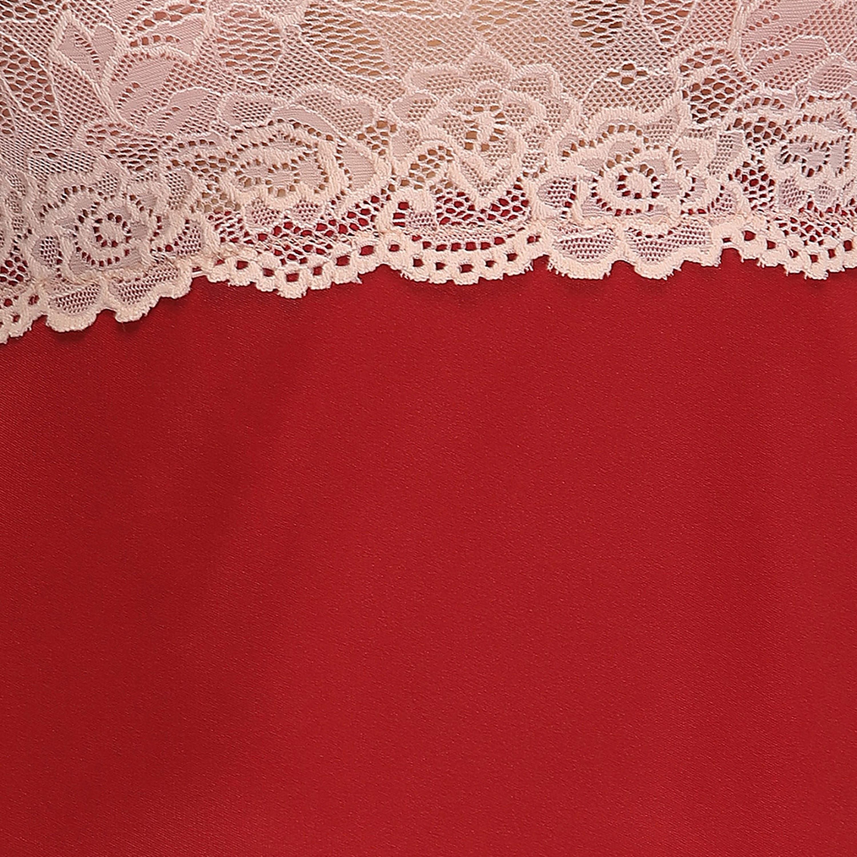 Clovia Lace Shoulder Strap Night Dress with Robe-women-clothing-nightwear-nighties-image-4