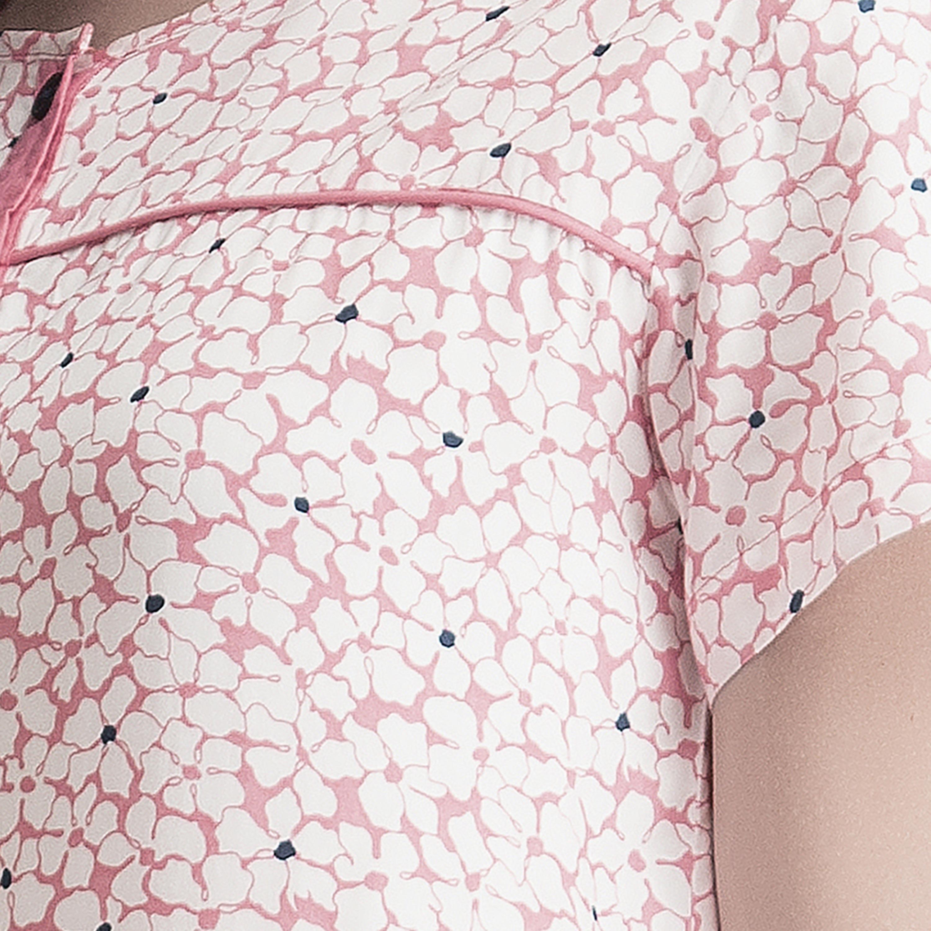 Clovia Floral Round Neck Long Night Dress-women-clothing-nightwear-nighties-image-4