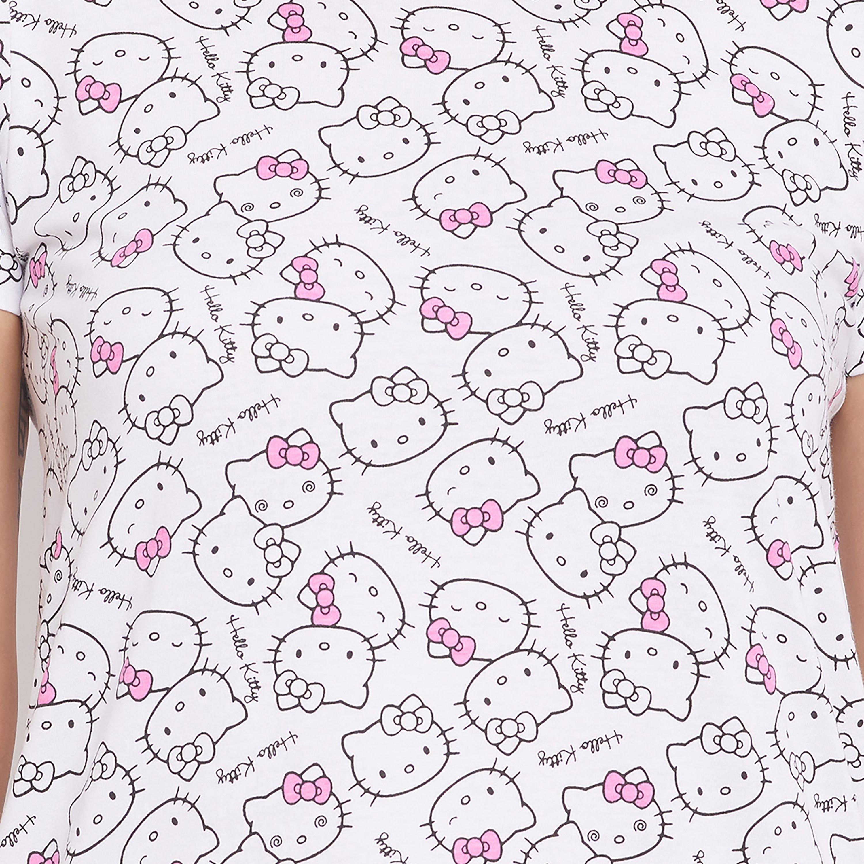 Clovia Graphic Round Neck Night Dress-women-clothing-nightwear-nighties-image-2