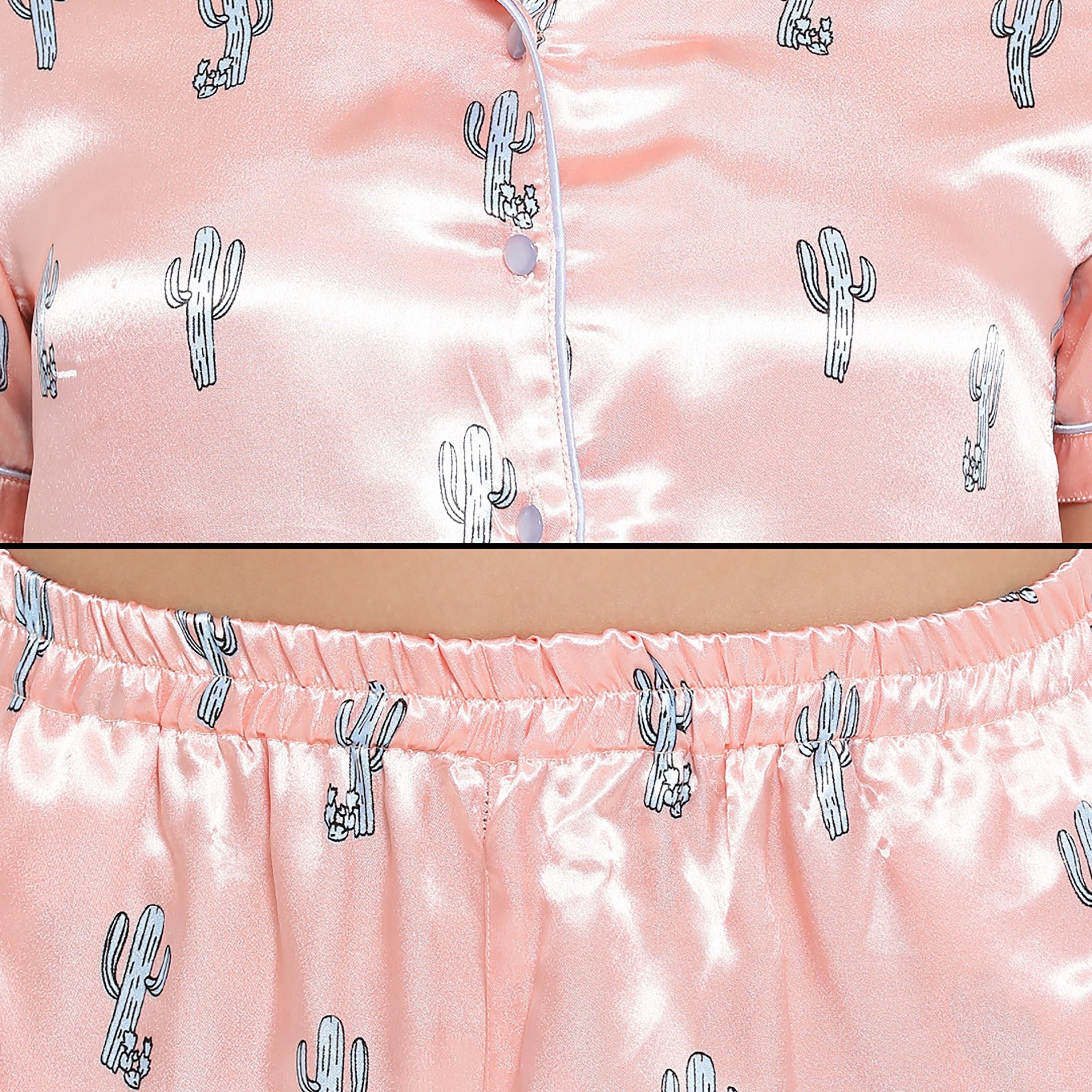 Clovia Set of Printed Collared Shirt with Pyjama-women-clothing-nightwear-pyjamas-longsets-image-4