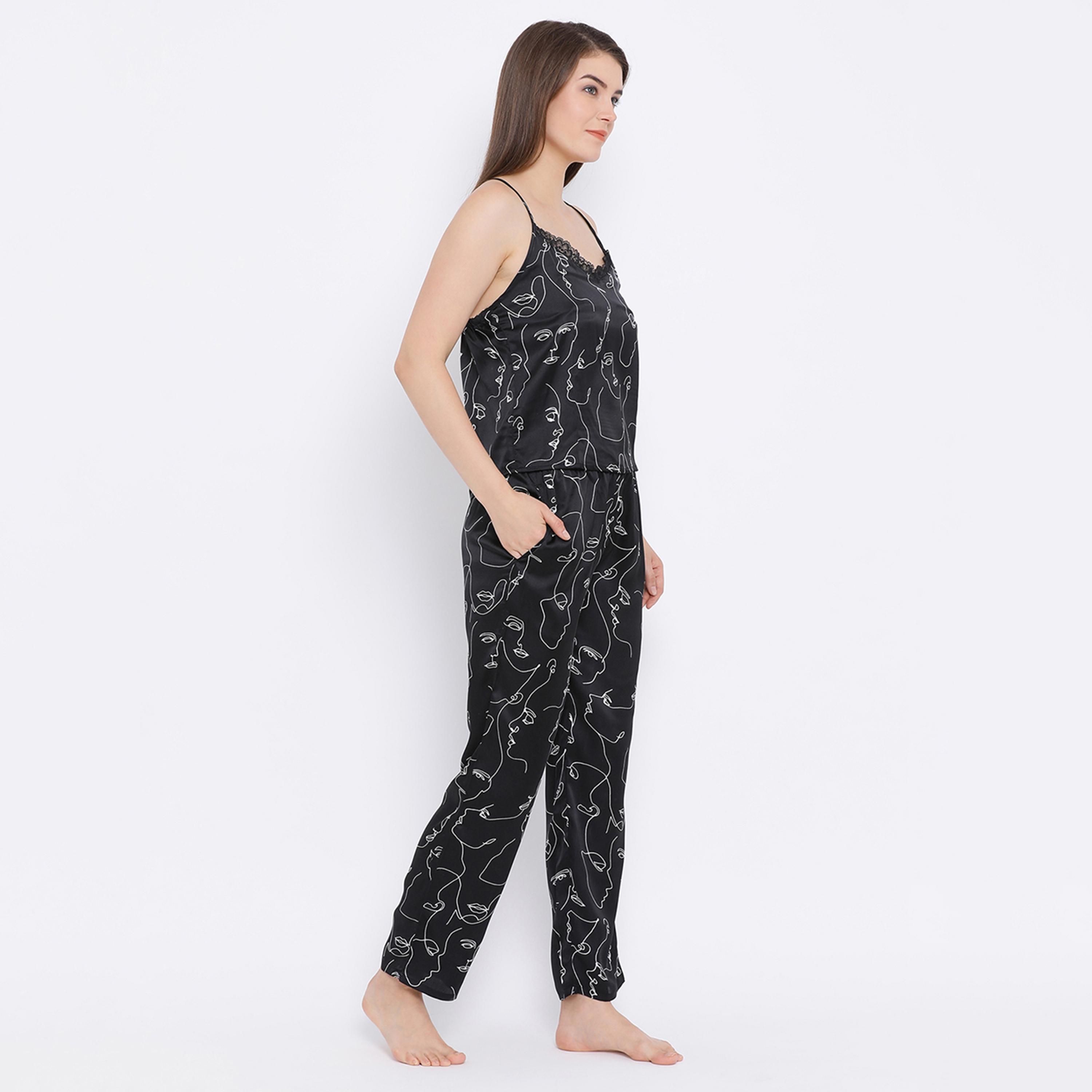 Clovia Set of Graphic Cami Top with Pyjama-women-clothing-nightwear-pyjamas-longsets-image-3