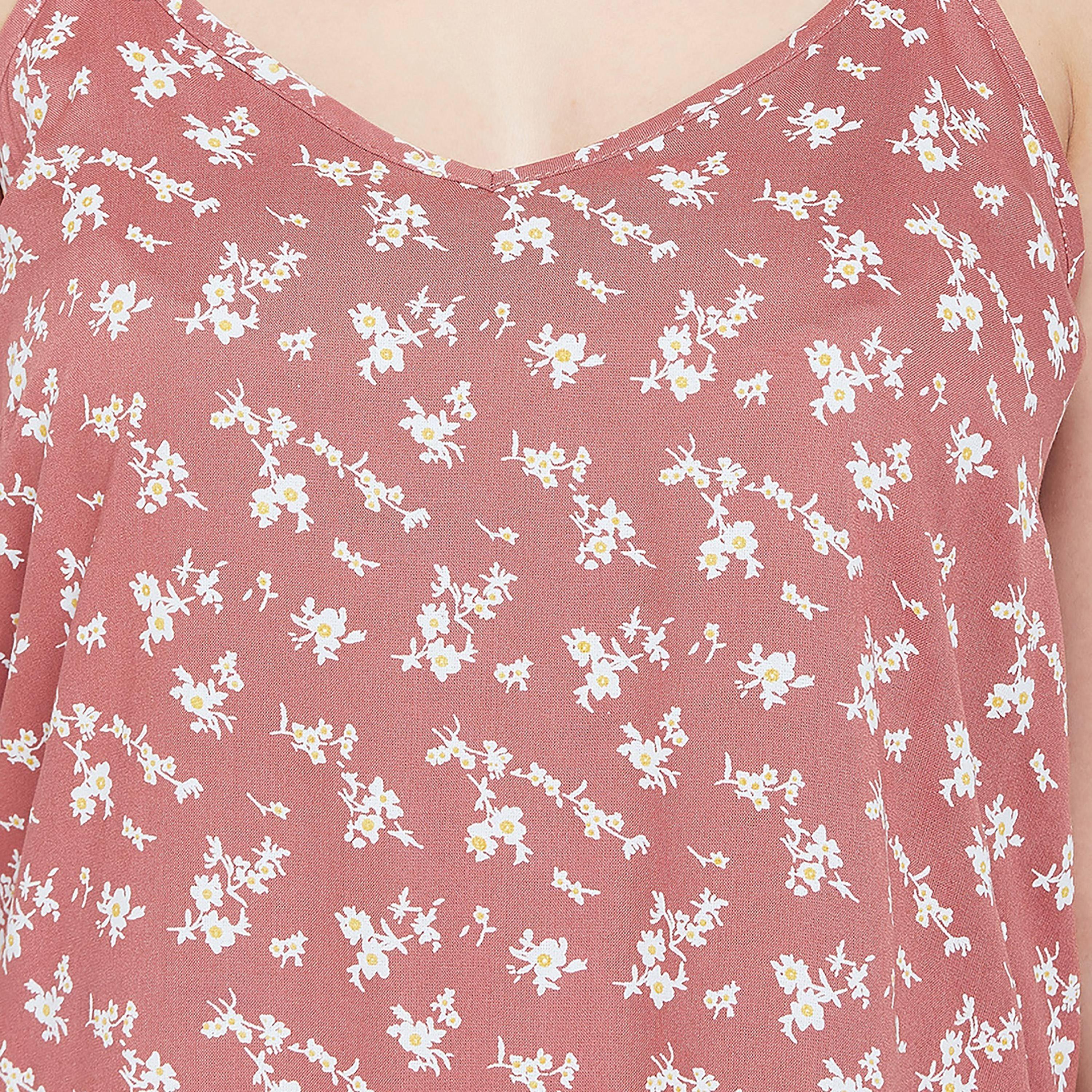 Clovia Printed Shoulder Strap Night Dress-women-clothing-nightwear-nighties-image-4