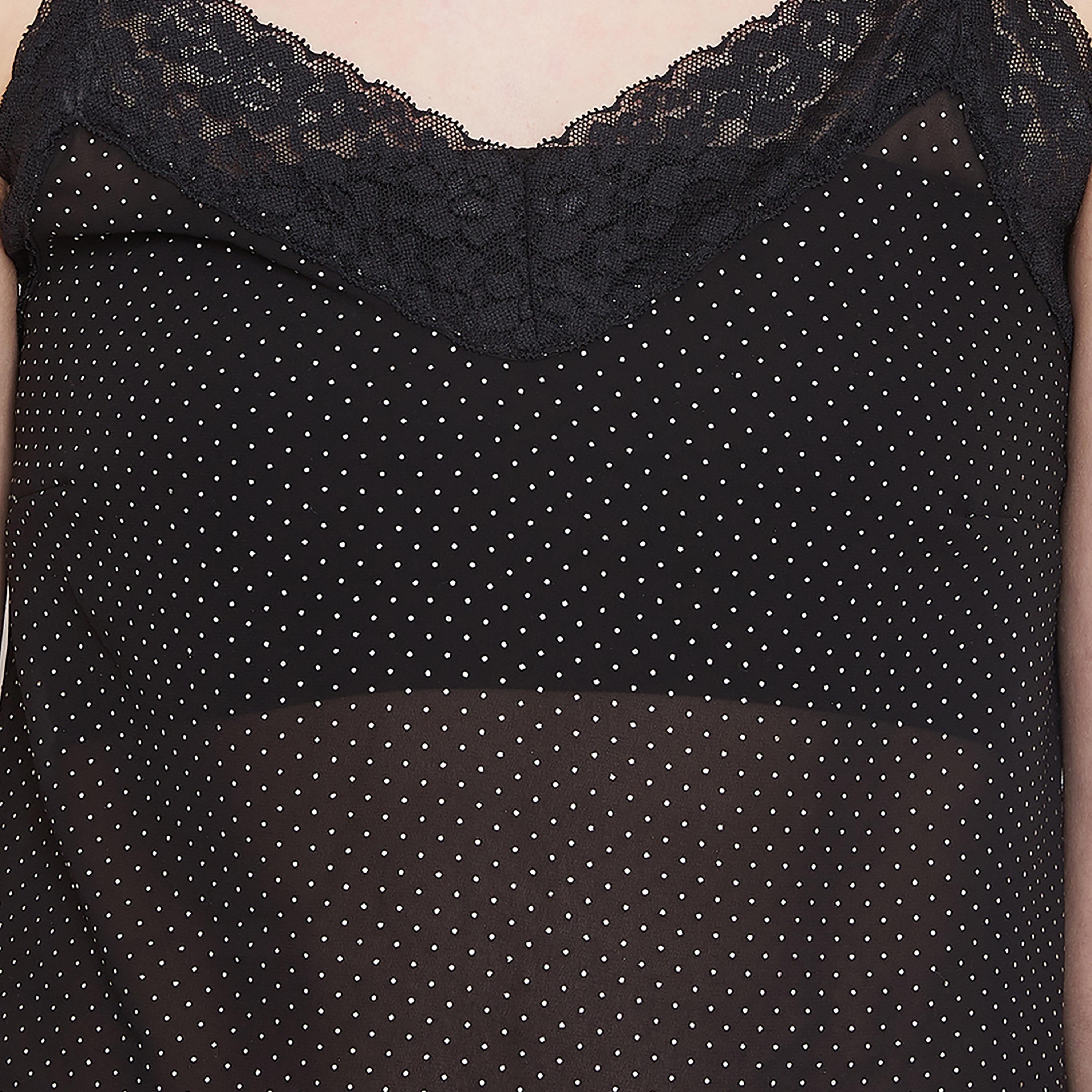 Clovia Printed Shoulder Strap Bridal Babydoll Dress-women-clothing-nightwear-nighties-image-4