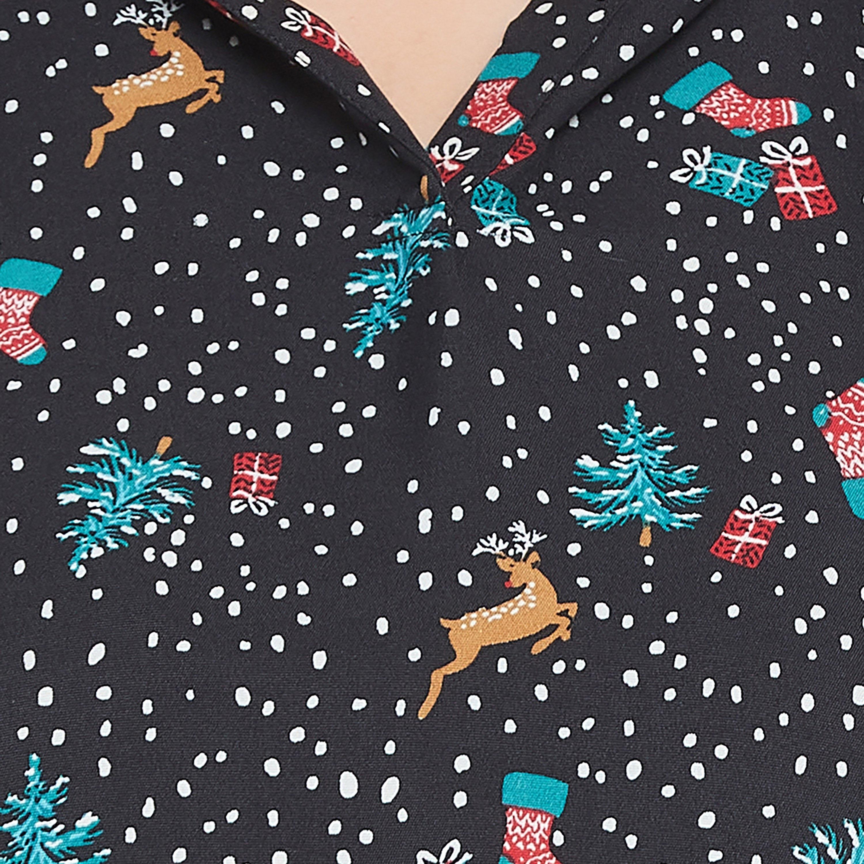 Clovia Printed Hooded Night Dress-women-clothing-nightwear-nighties-image-4