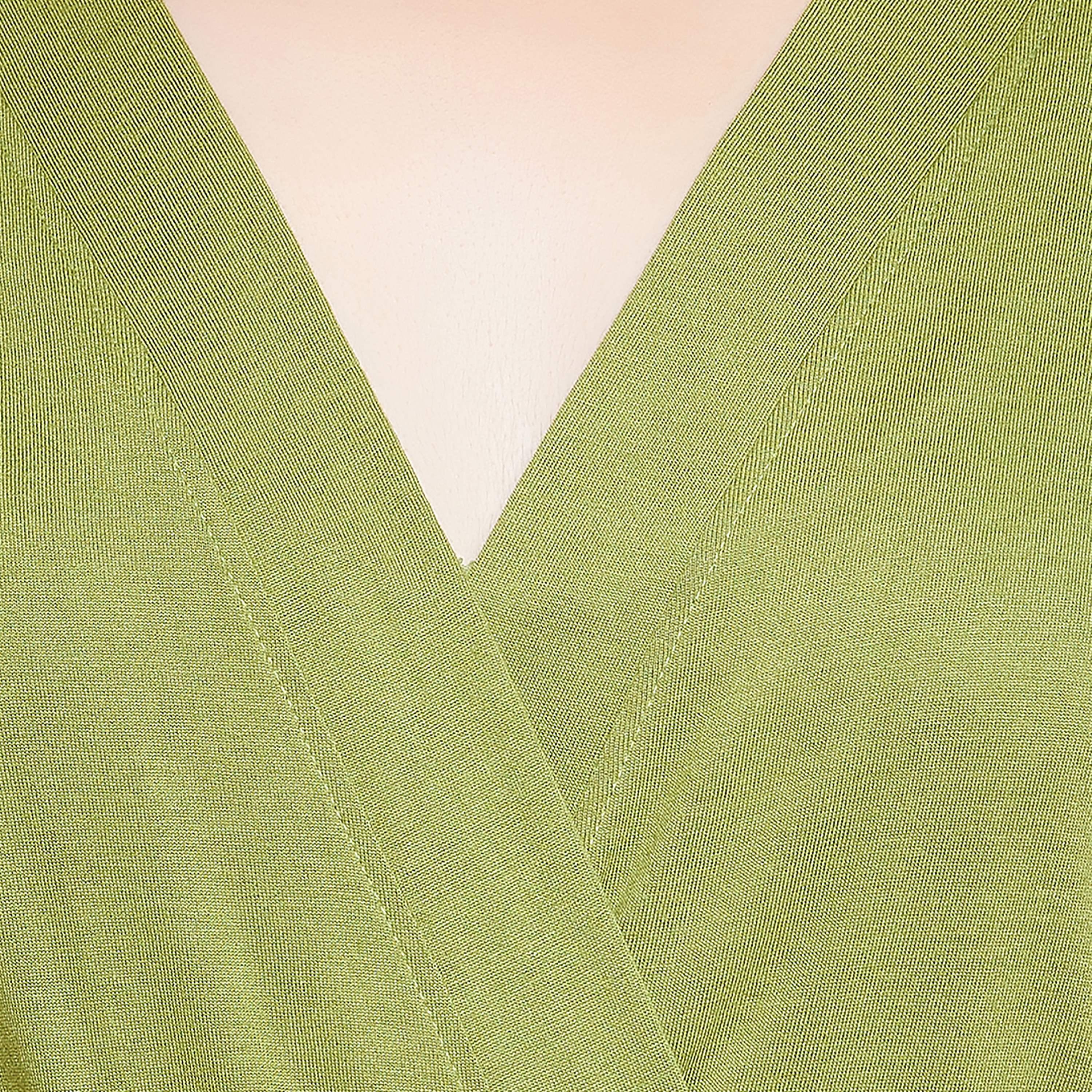 Clovia Chic Basic Women's Robe in Green - Viscose-women-clothing-nightwear-robes-image-6