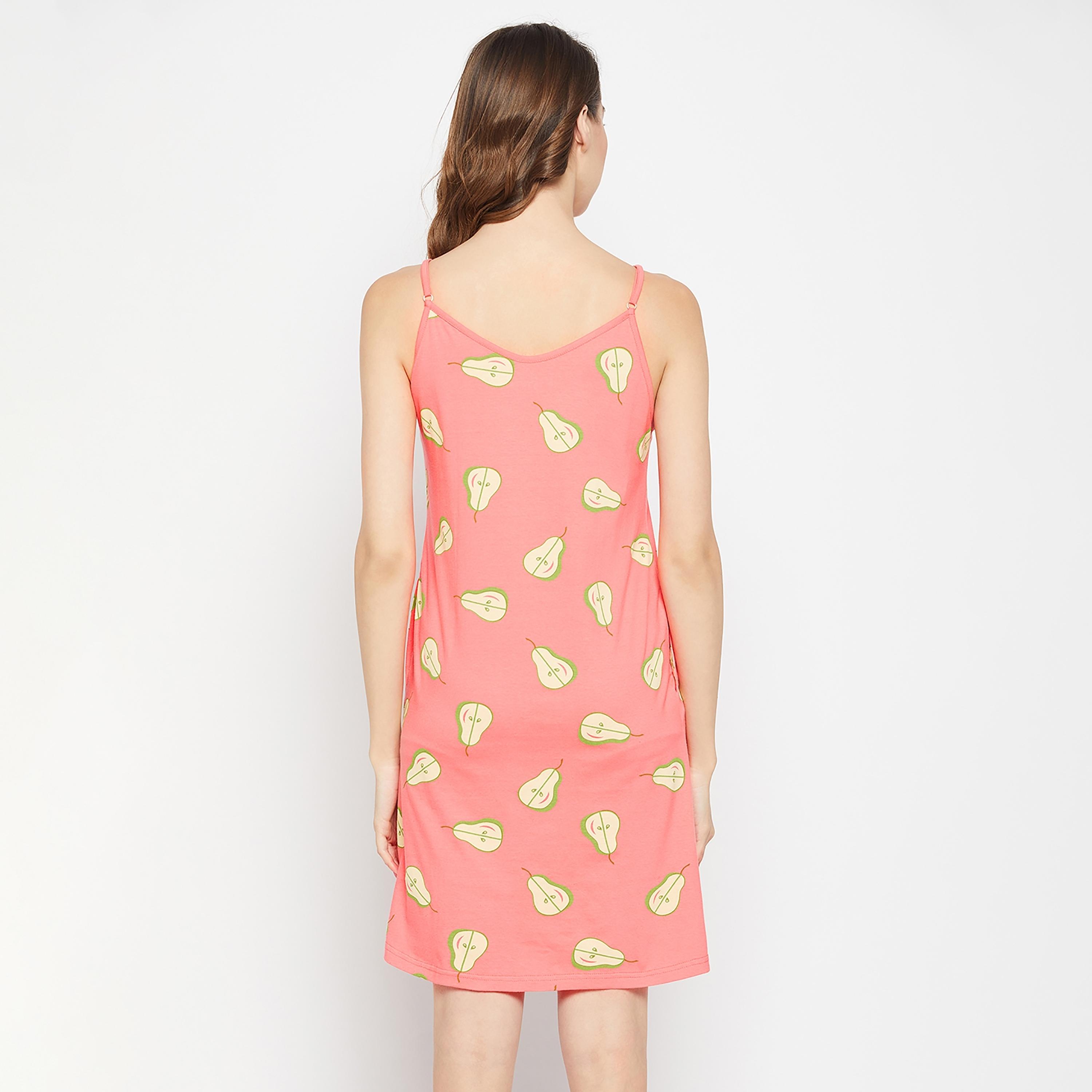 Clovia Printed Shoulder Strap Night Dress-women-clothing-nightwear-nighties-image-5