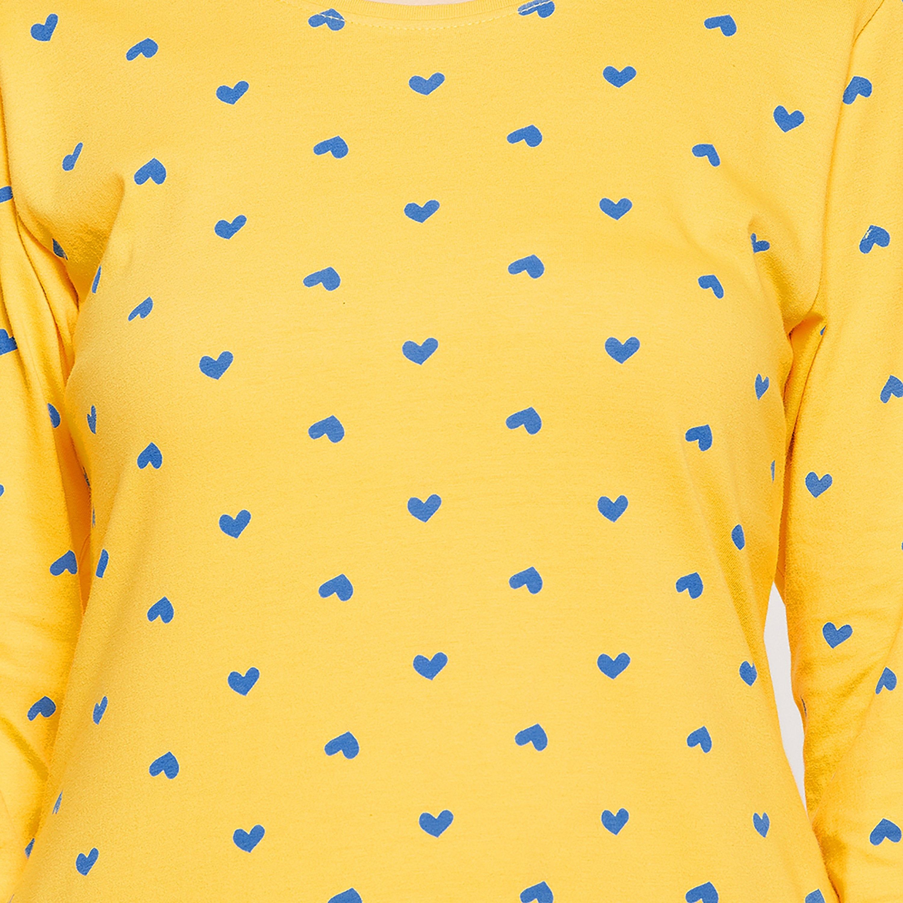 Clovia Printed Round Neck Knee Length Night Dress-women-clothing-nightwear-nighties-image-4