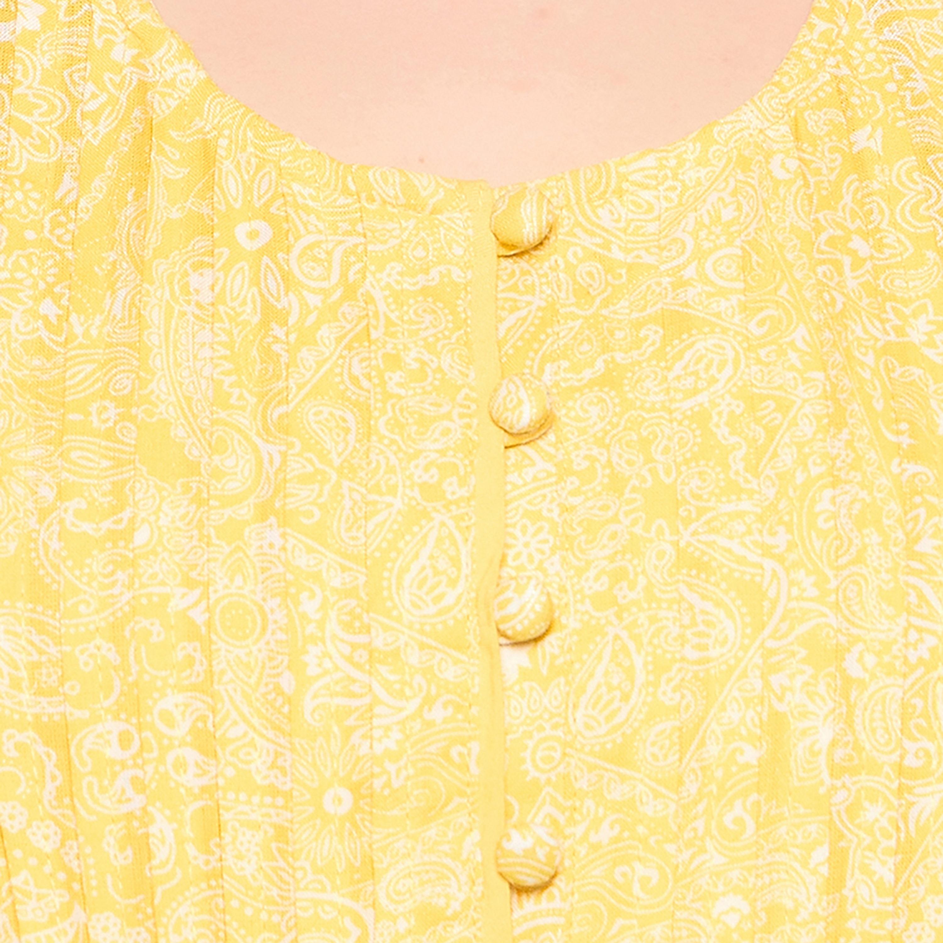 قميص نوم نسائي طويل مطبوع عليه بريتي مي بريتي باللون الأصفر من كلوفيا - رايون-women-clothing-nightwear-nighties-image-5