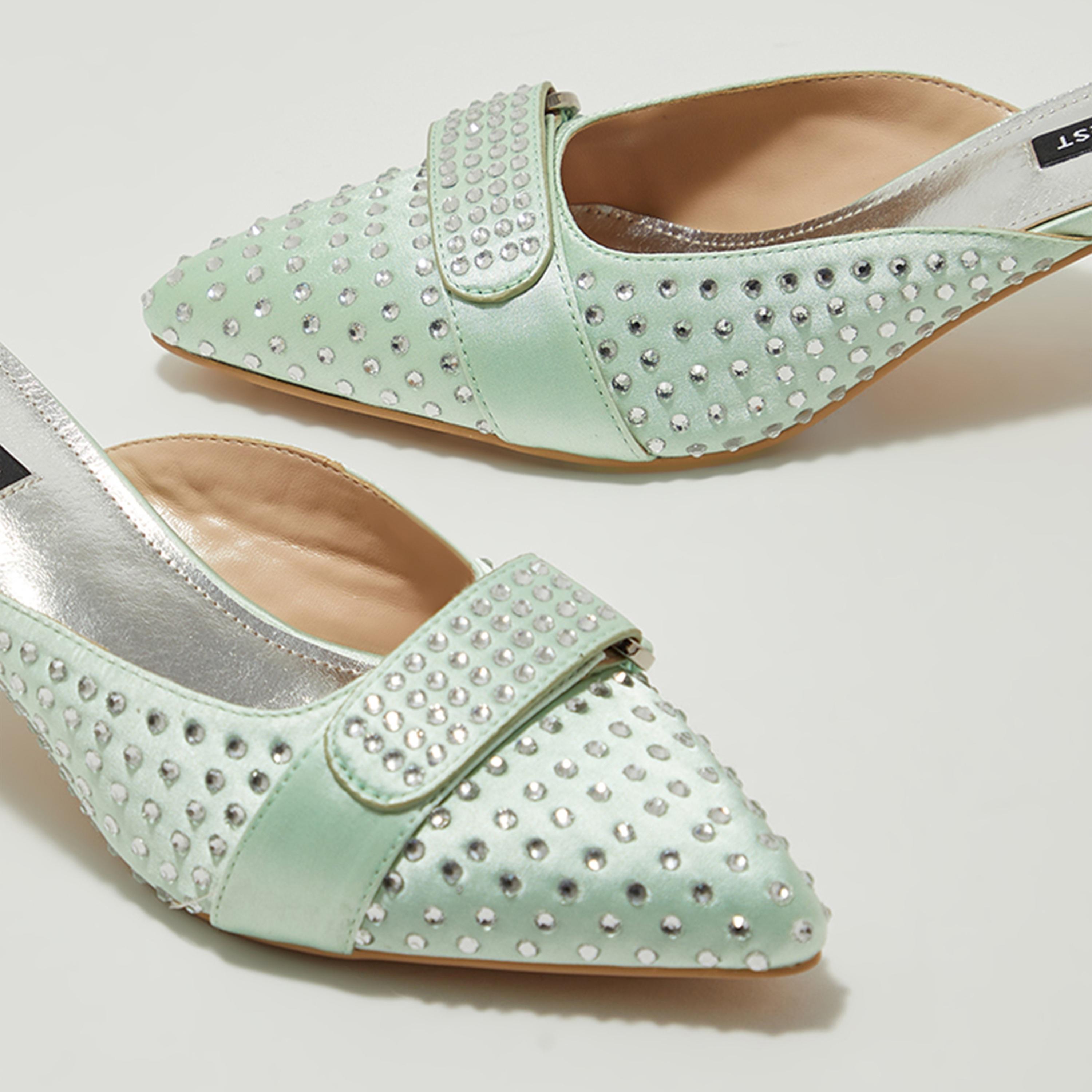 حذاء ميولز بكعب كريستالي للنساء من ناين ويست | NWAARON-AK-women-shoes-heels-image-8