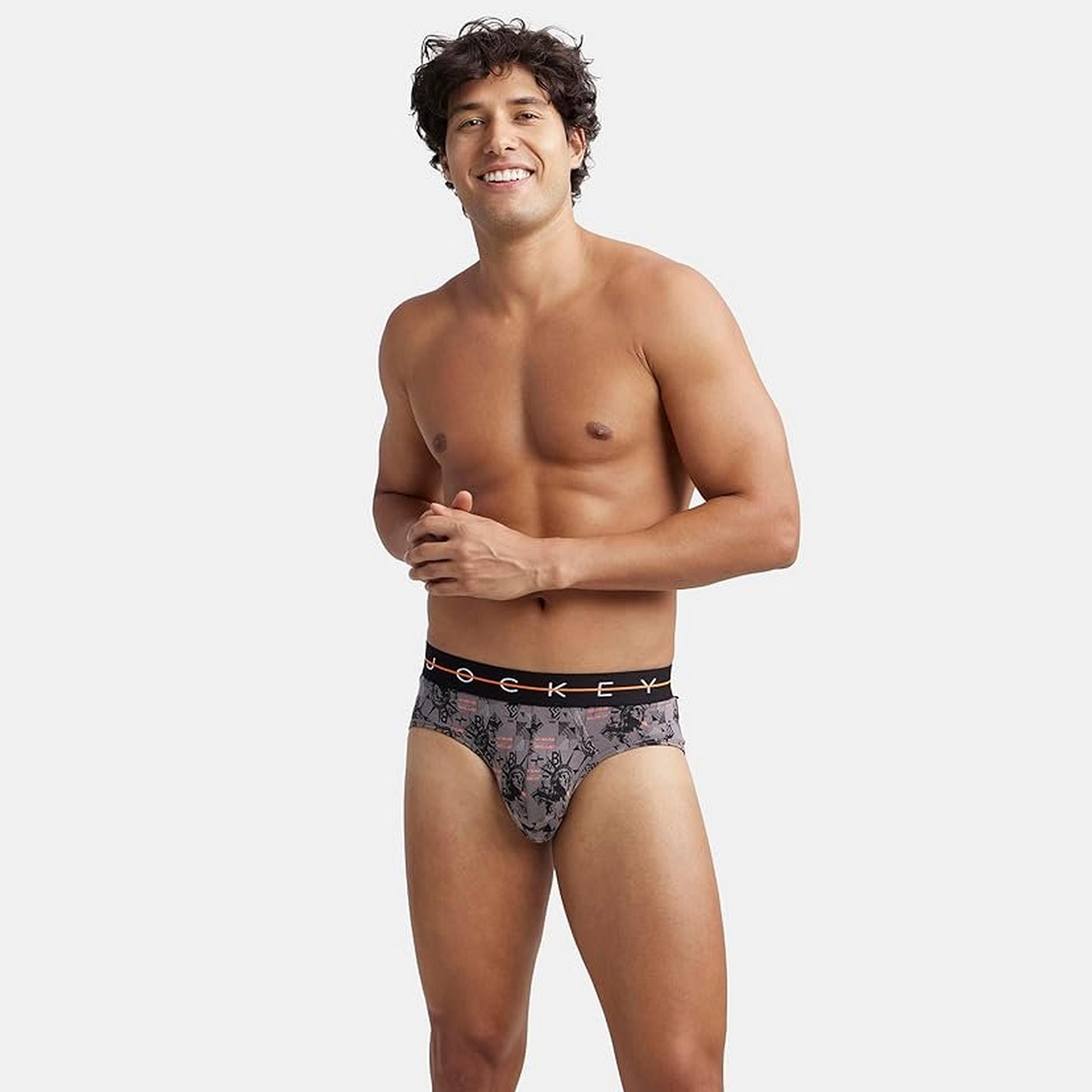Jockey Assorted Brand Print Waistband Men's Briefs-men-clothing-innerwear-underwear-image-2